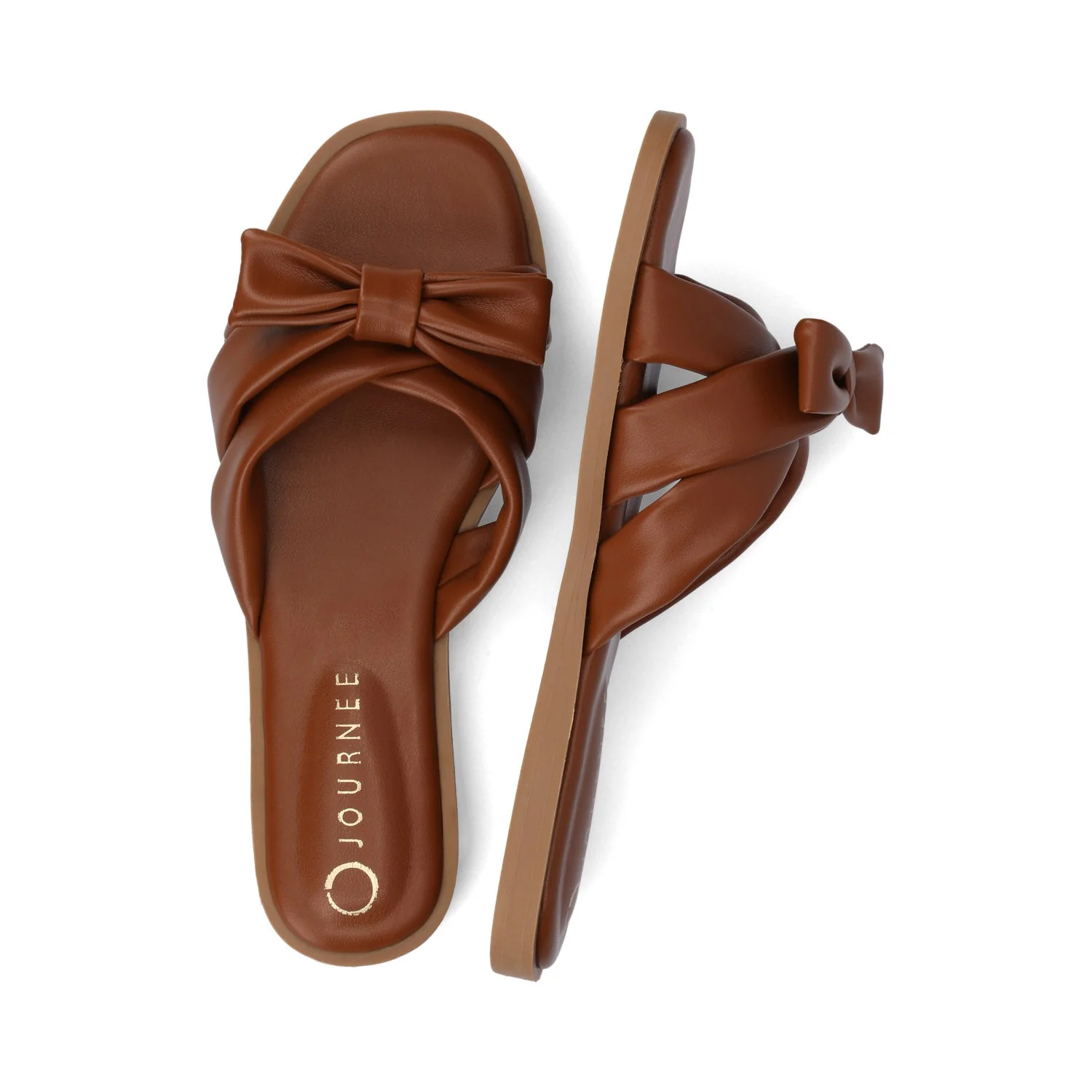 PRYLIN FLAT SANDALS - Cognac - Image 3