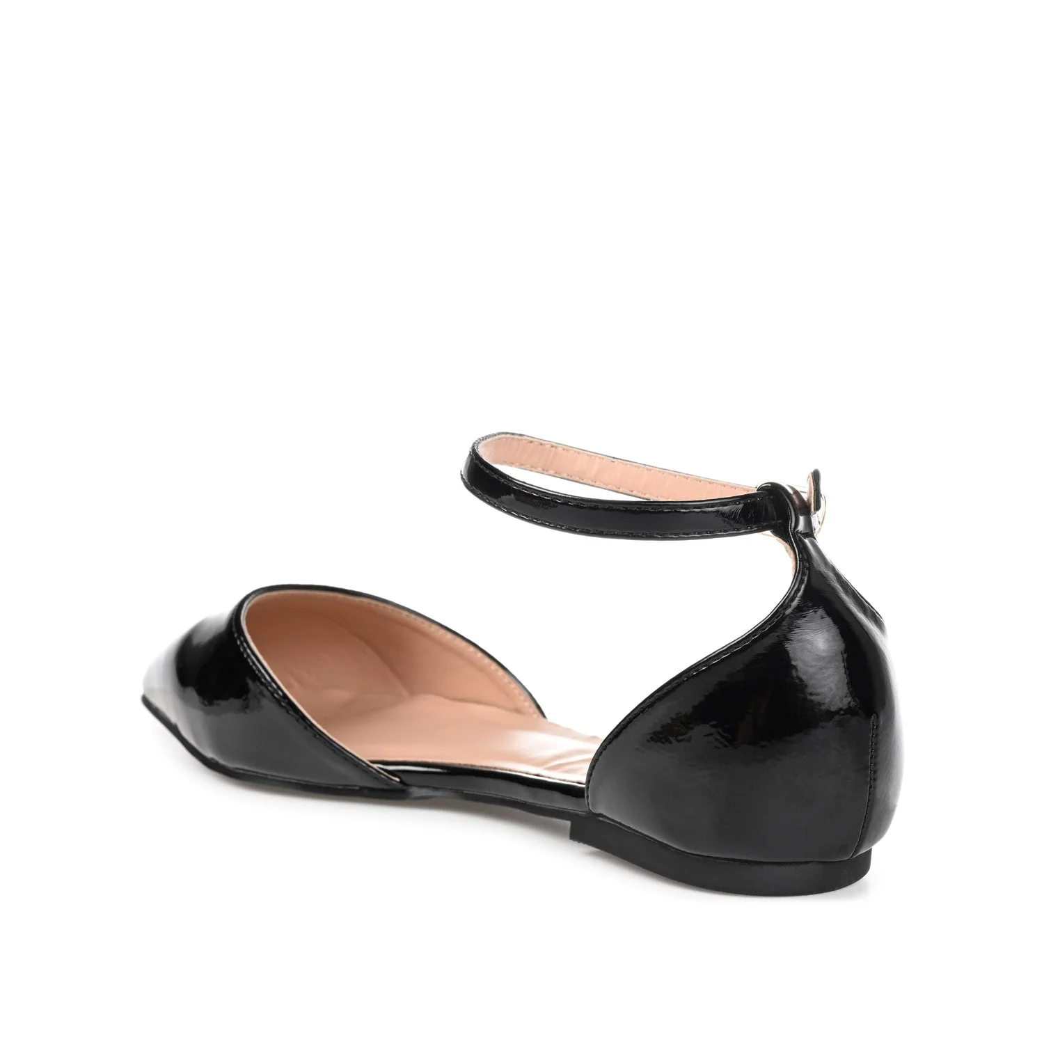 REBA D'ORSAY FLATS IN VEGAN LEATHER - Black - Image 4