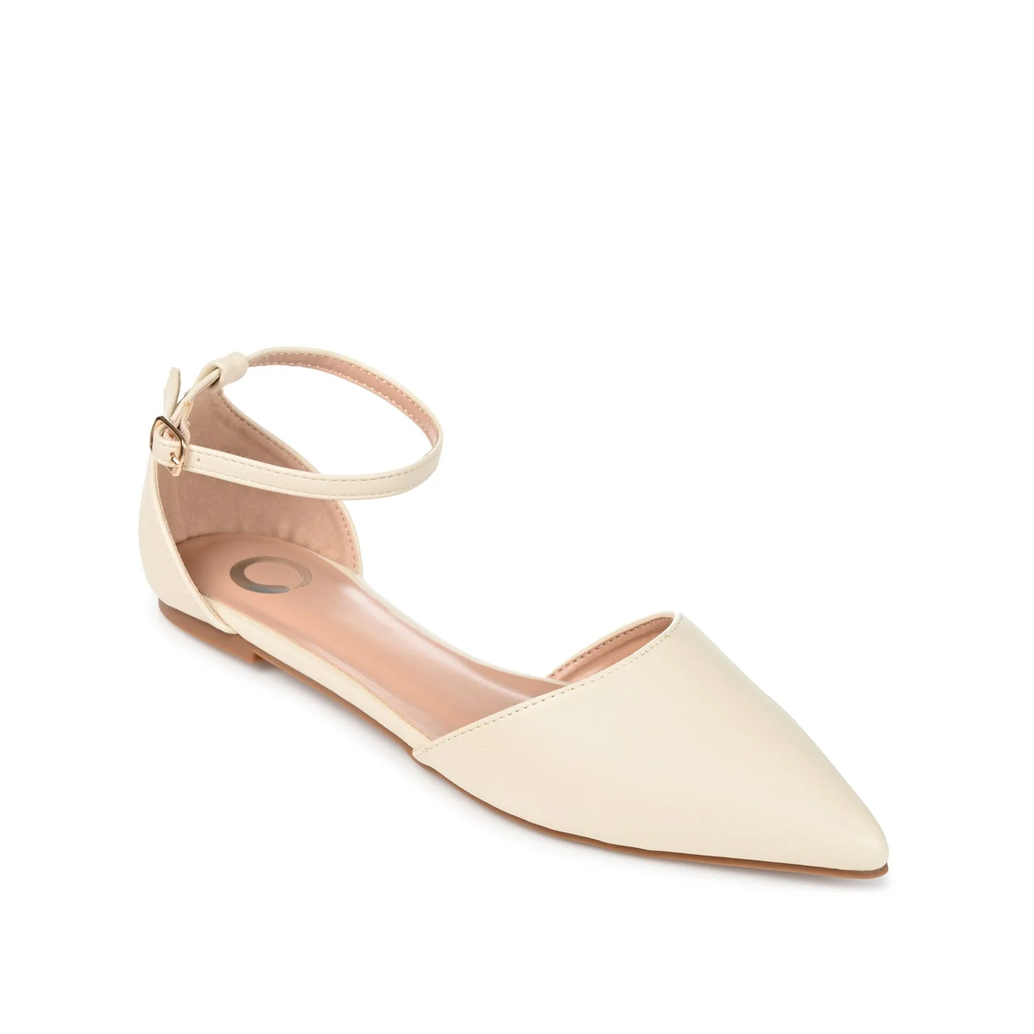 REBA D'ORSAY FLATS IN VEGAN LEATHER - Bone - Image 2