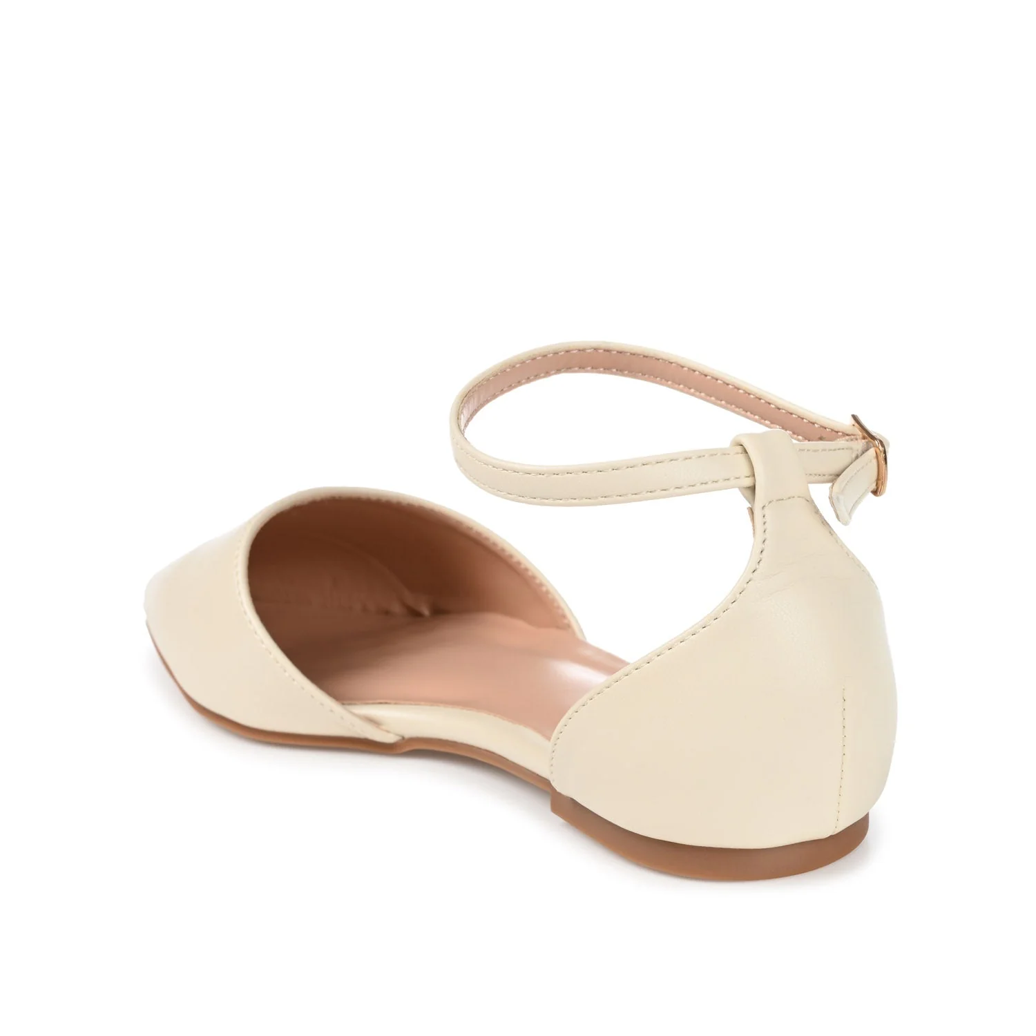 REBA D'ORSAY FLATS IN VEGAN LEATHER - Bone - Image 4