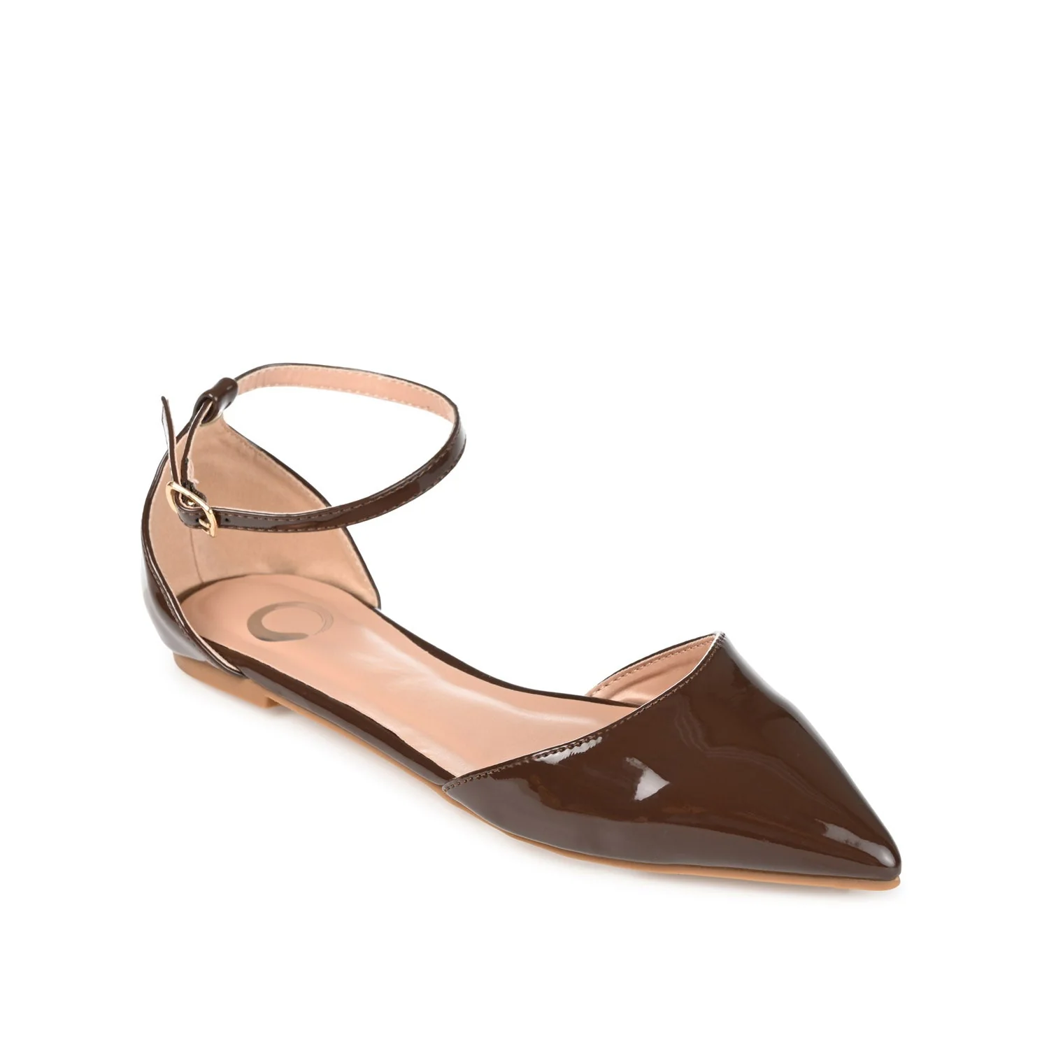 REBA D'ORSAY FLATS IN VEGAN LEATHER - Brown - Image 2