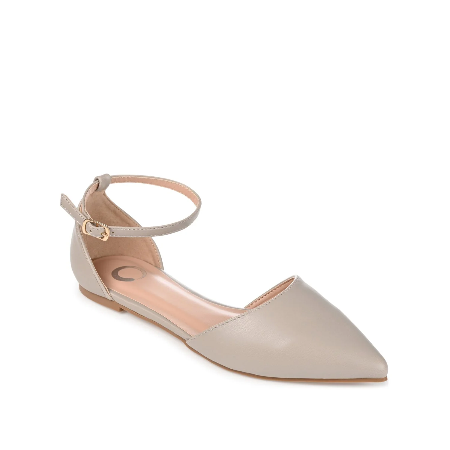 REBA D'ORSAY FLATS IN VEGAN LEATHER - Grey - Image 2