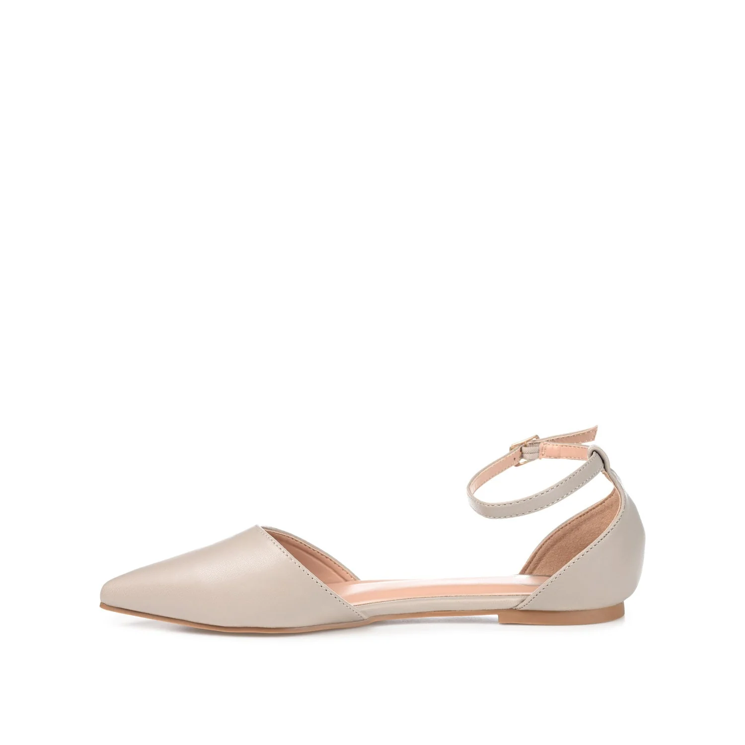 REBA D'ORSAY FLATS IN VEGAN LEATHER - Grey - Image 3