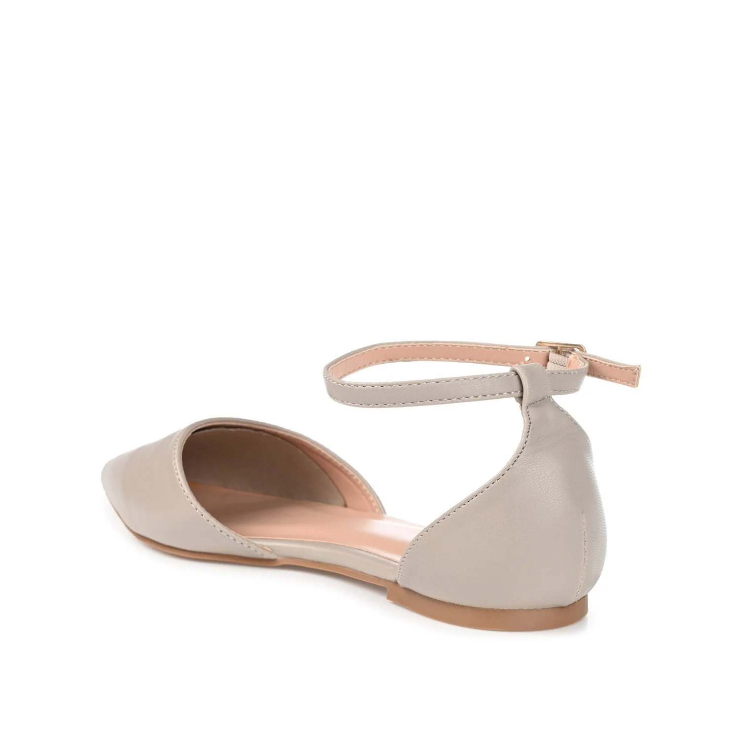 REBA D'ORSAY FLATS IN VEGAN LEATHER - Grey - Image 4