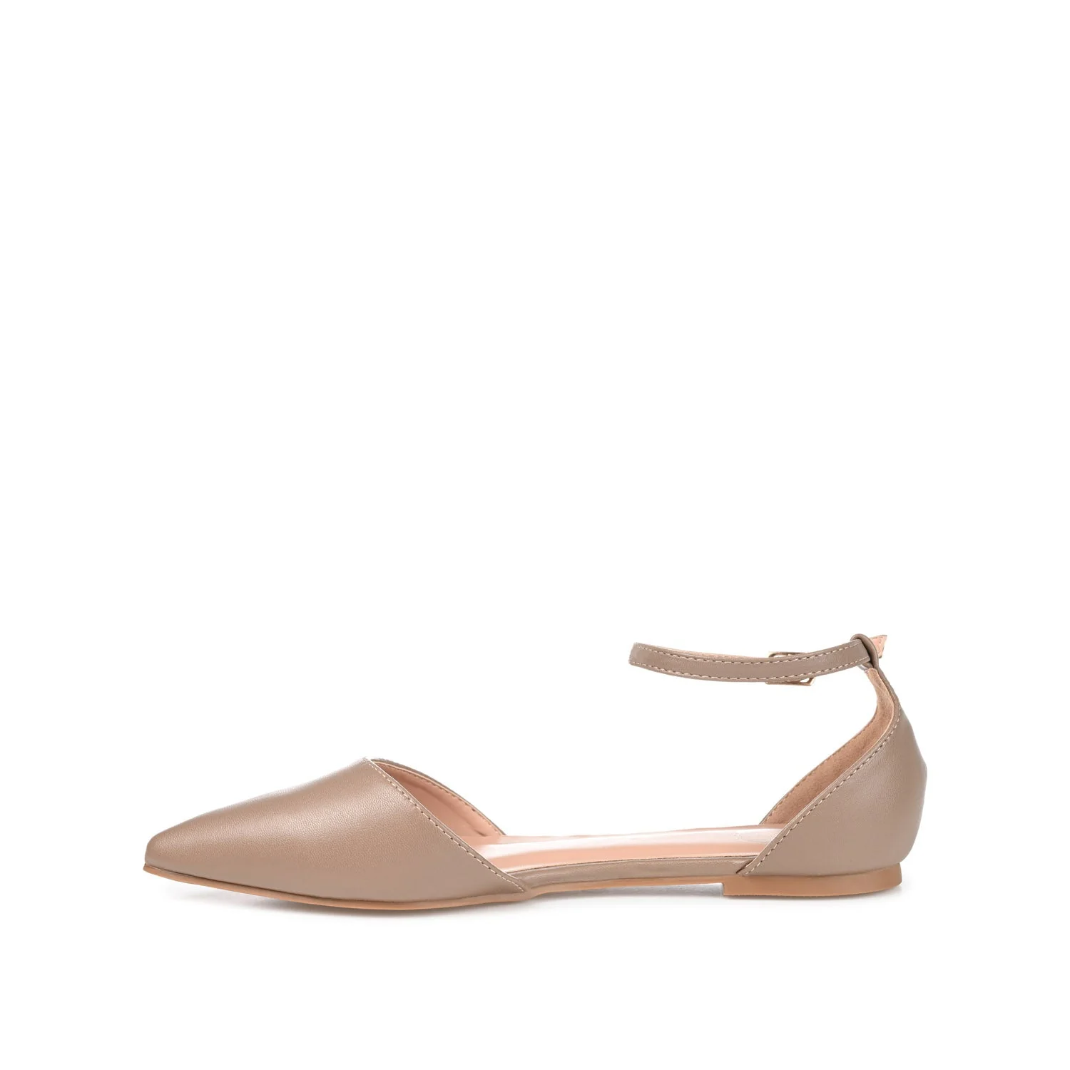 REBA D'ORSAY FLATS IN VEGAN LEATHER - Taupe - Image 3