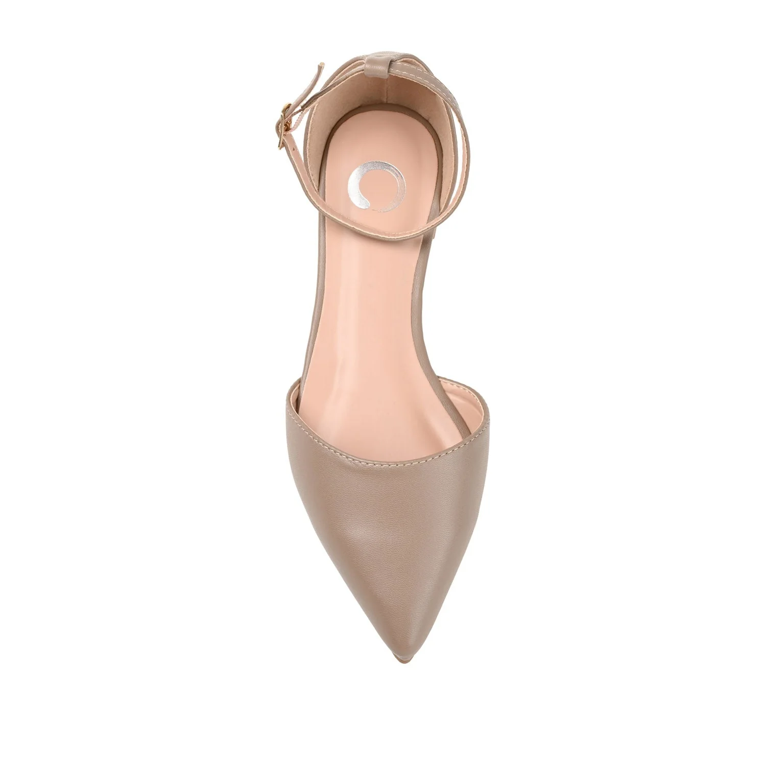 REBA D'ORSAY FLATS IN VEGAN LEATHER - Taupe - Image 6
