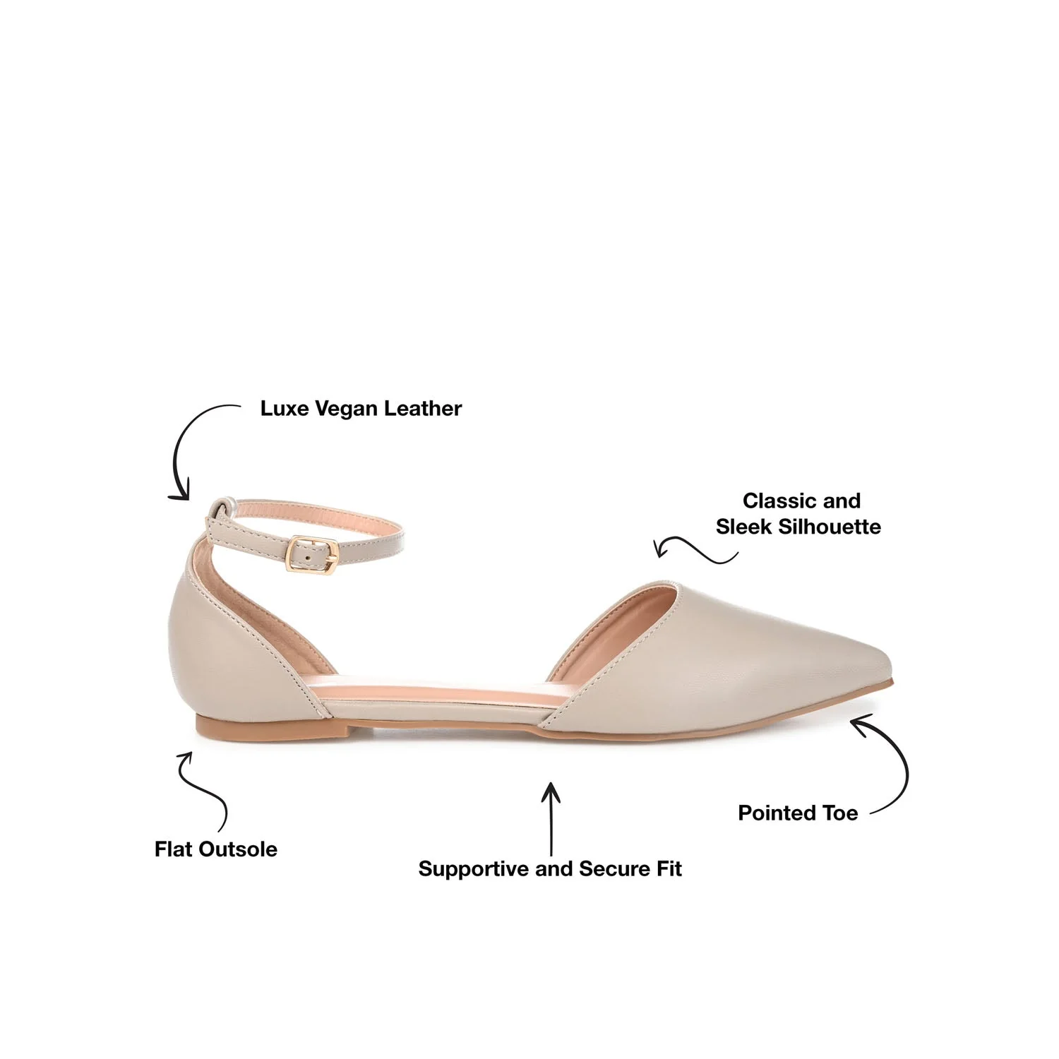REBA D'ORSAY FLATS IN WIDE - Grey - Image 9