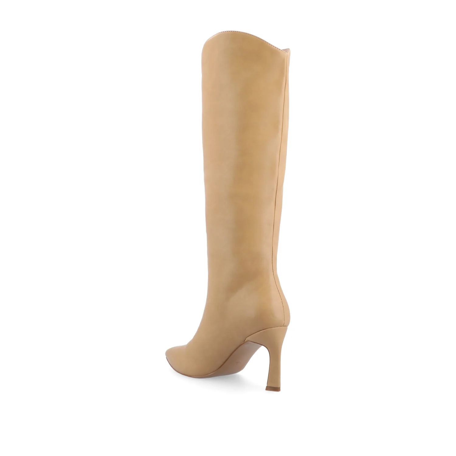 REHELA KNEE HIGH BOOTS IN VEGAN LEATHER - Tan - Image 4