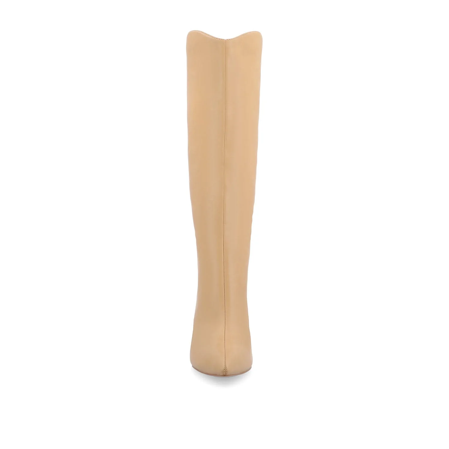REHELA KNEE HIGH BOOTS IN VEGAN LEATHER - Tan - Image 5