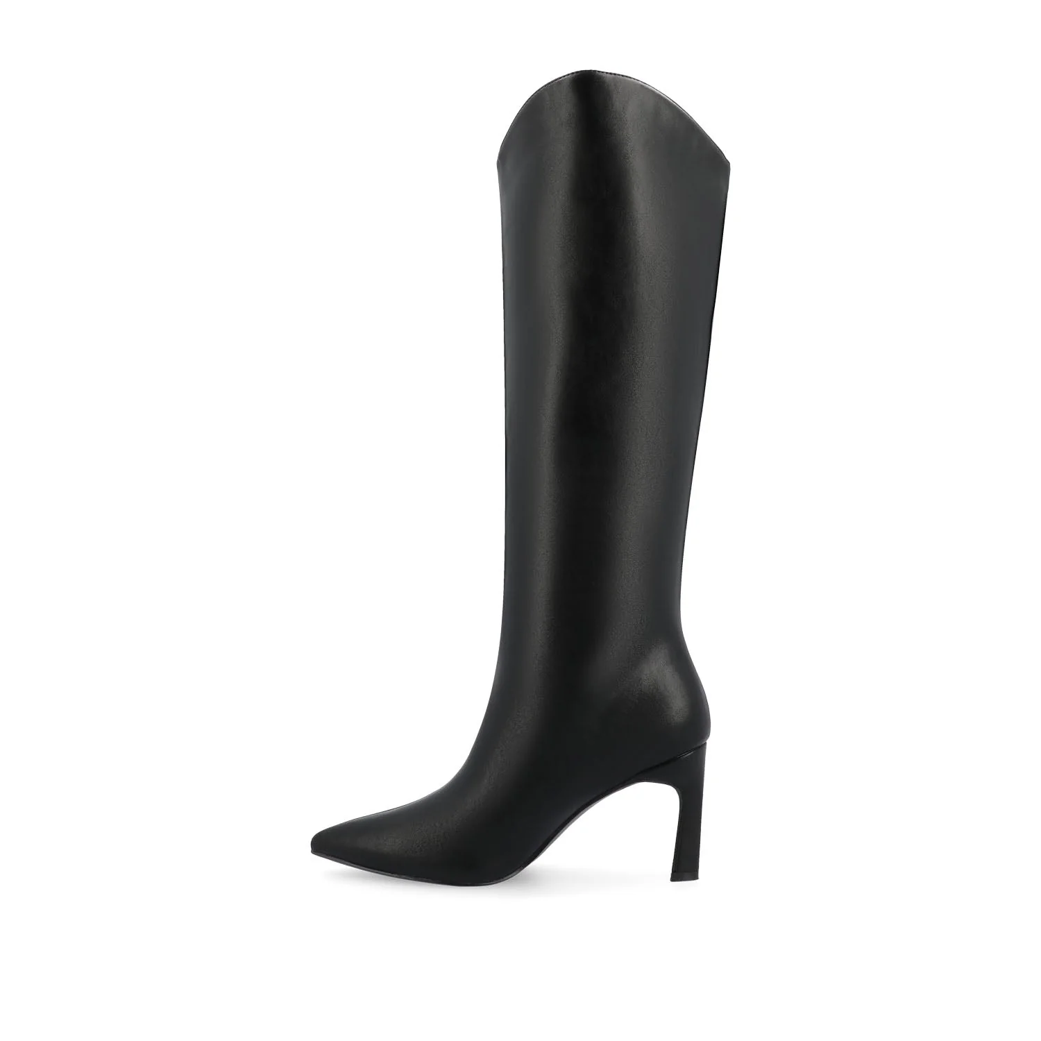 REHELA VEGAN LEATHER KNEE HIGH BOOTS IN WIDE - Black - Image 3