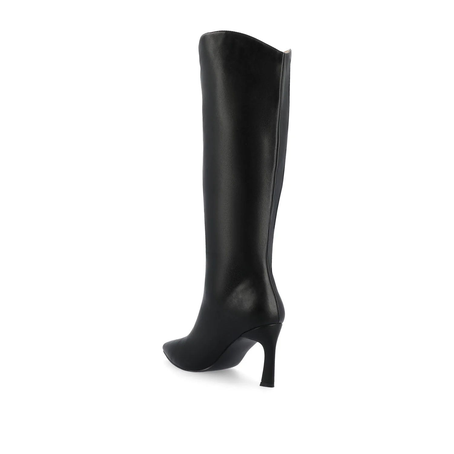 REHELA VEGAN LEATHER KNEE HIGH BOOTS IN WIDE - Black - Image 4