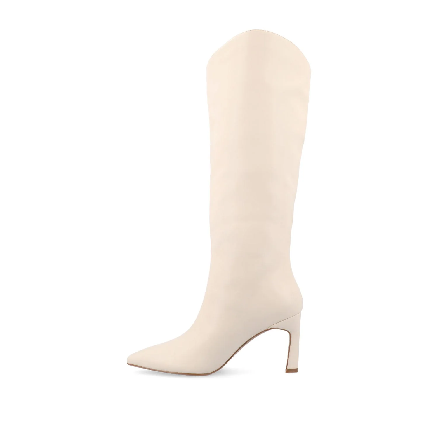 REHELA VEGAN LEATHER KNEE HIGH BOOTS IN WIDE - Bone - Image 4