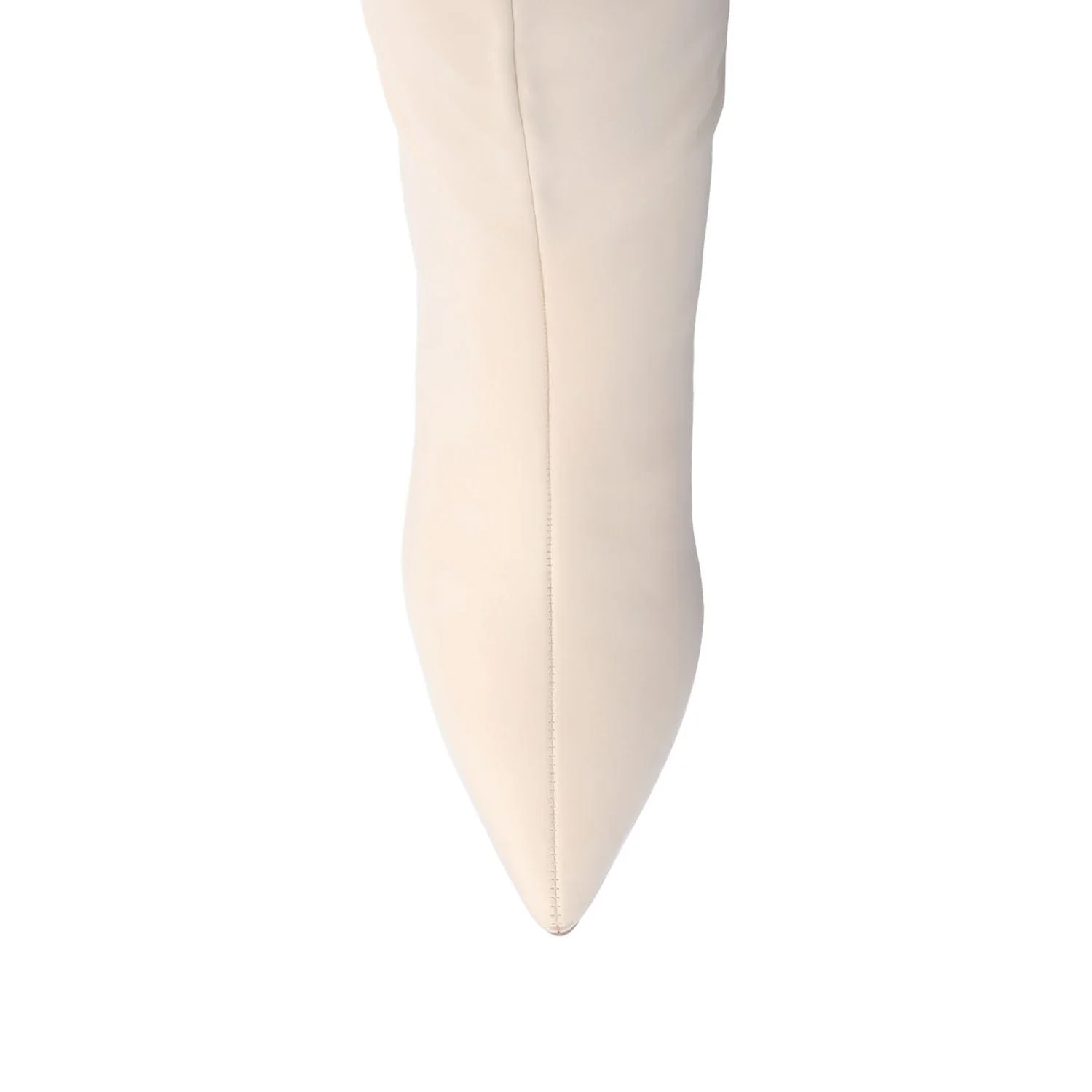 REHELA VEGAN LEATHER KNEE HIGH BOOTS IN WIDE - Bone - Image 7