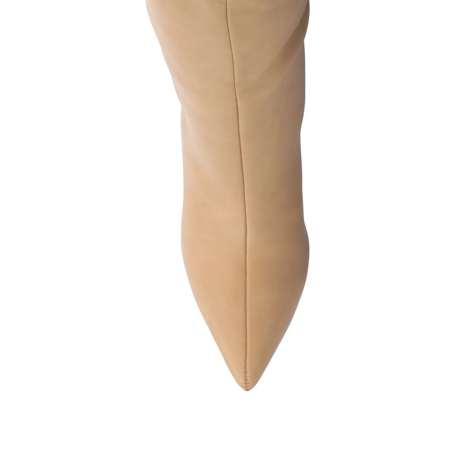 REHELA VEGAN LEATHER KNEE HIGH BOOTS IN WIDE - Tan - Image 6