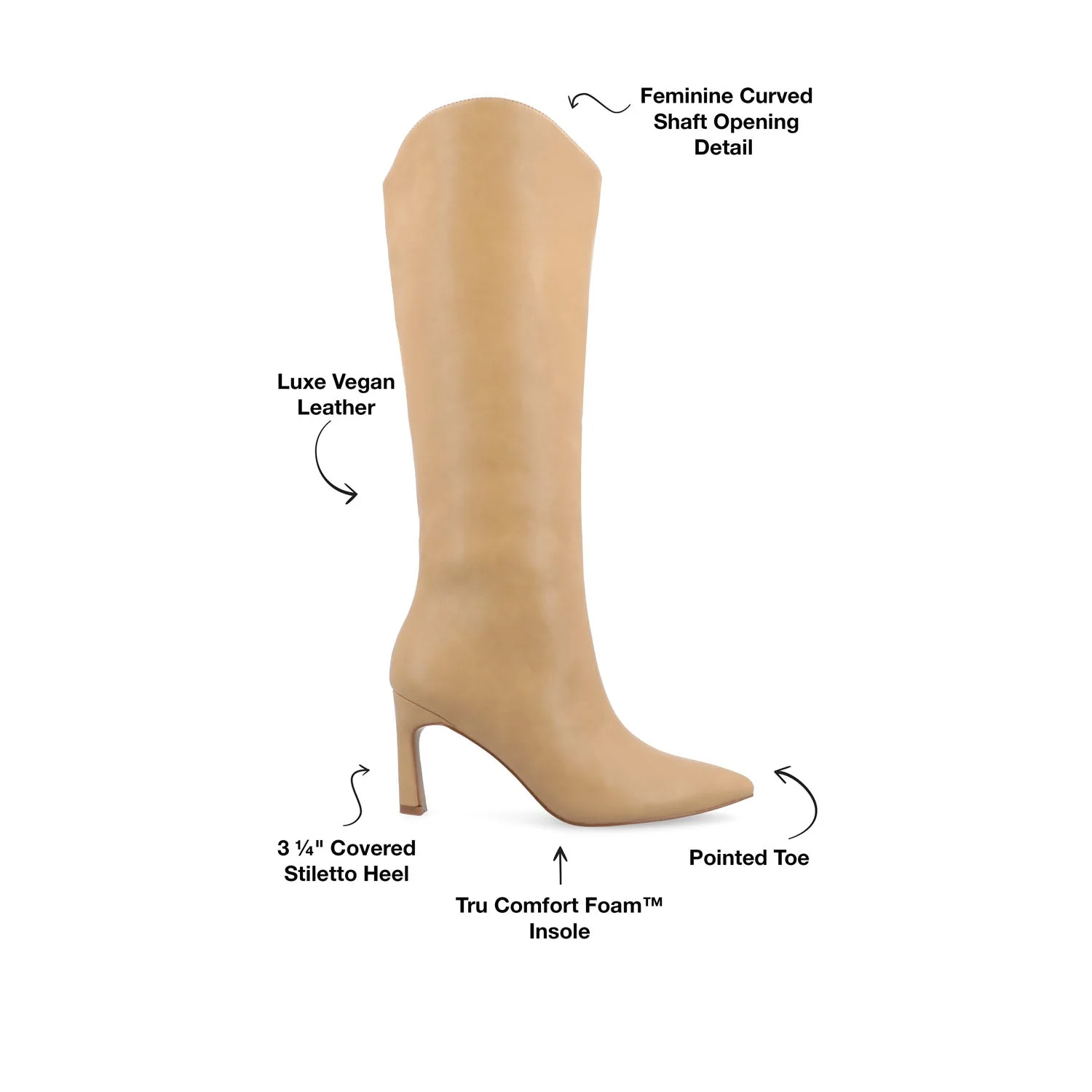 REHELA BOOTS IN WIDE WIDTH & CALF - Tan - Image 9