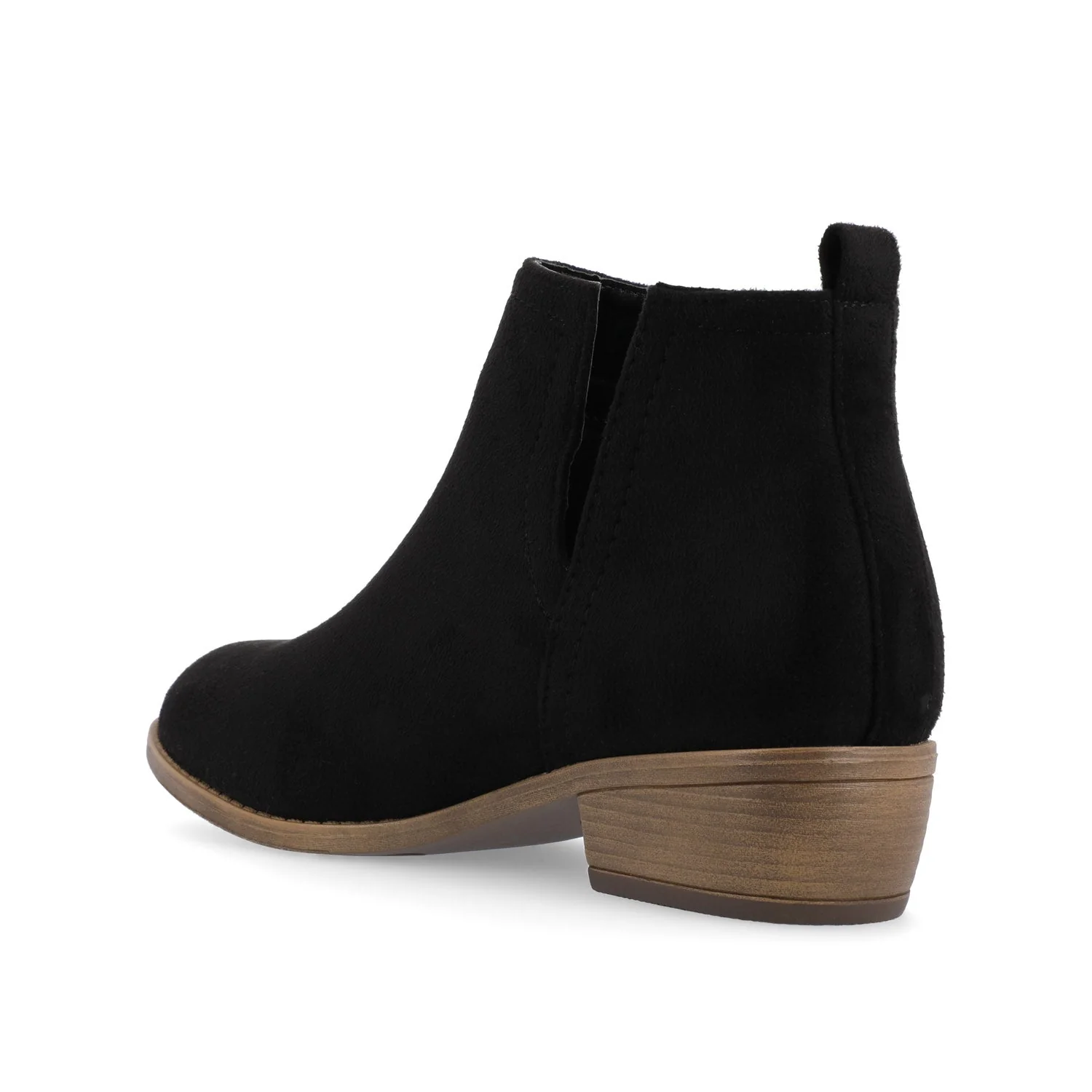 RIMI BLOCK HEELED BOOTIES IN FAUX SUEDE - Black - Image 4