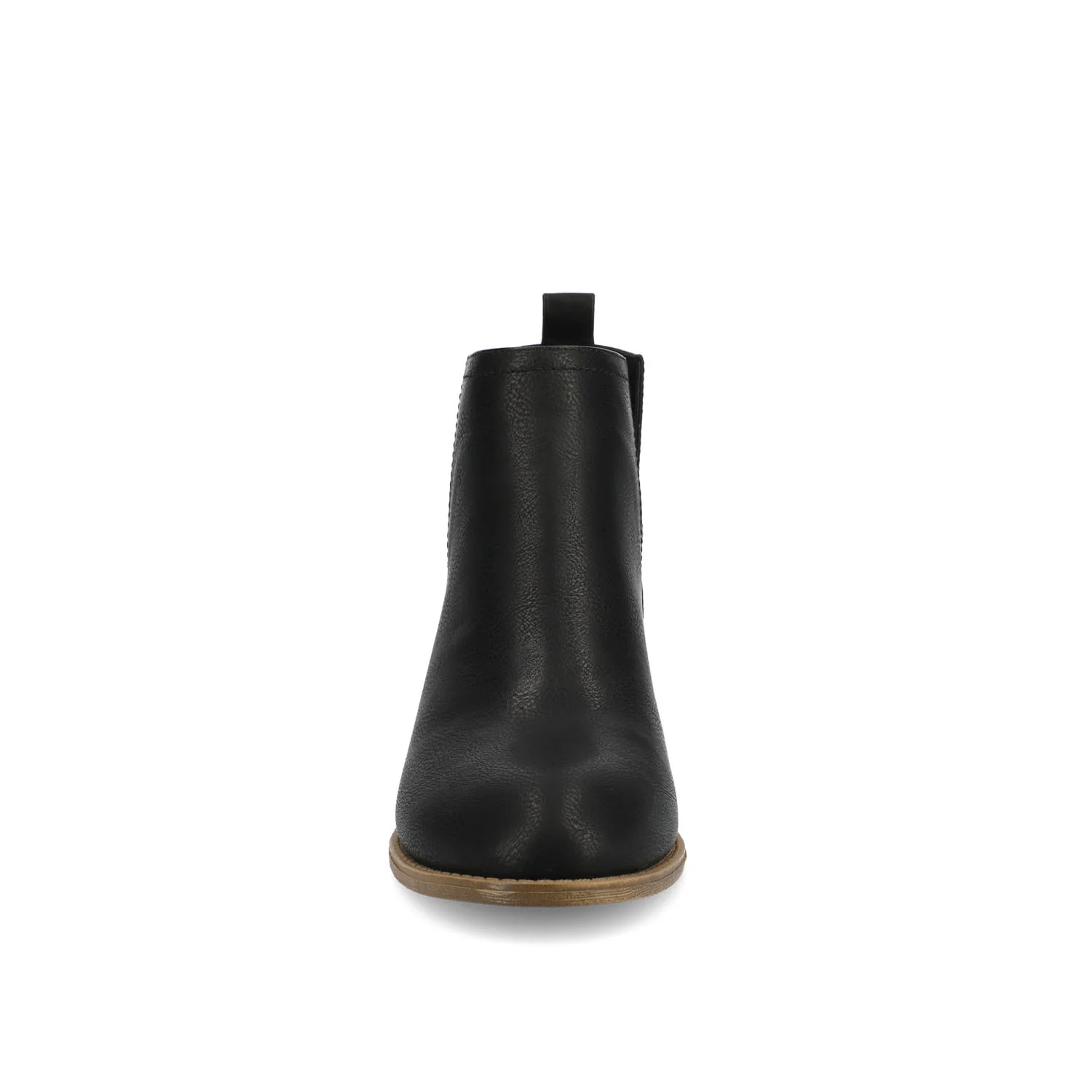 RIMI BLOCK HEELED BOOTIES IN FAUX SUEDE - Black PU - Image 6