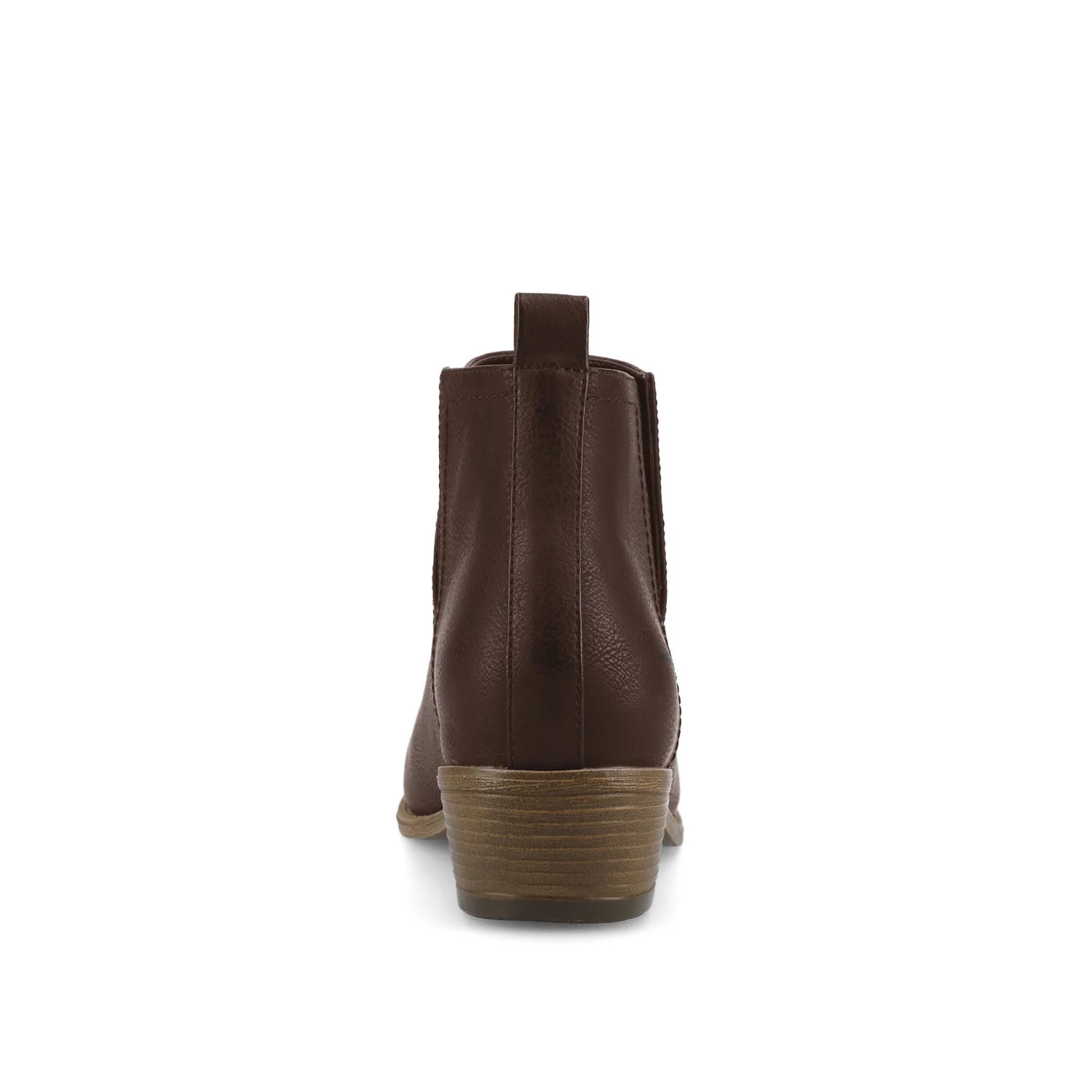 RIMI BLOCK HEELED BOOTIES IN FAUX SUEDE - Brown PU - Image 7