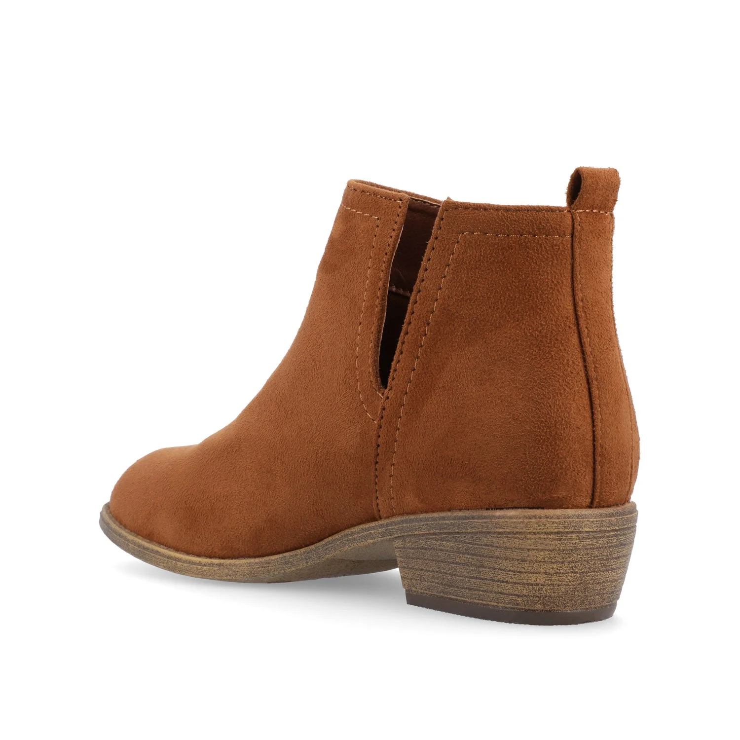 RIMI BLOCK HEELED BOOTIES IN FAUX SUEDE - Camel - Image 4