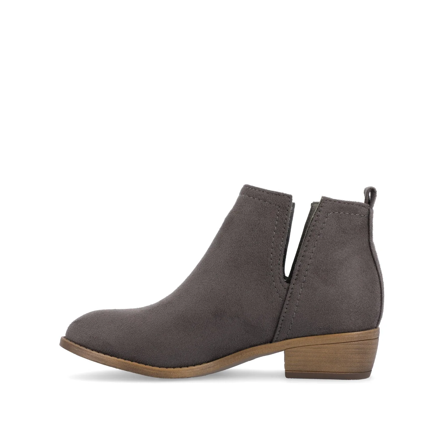 RIMI BLOCK HEELED BOOTIES IN FAUX SUEDE - Grey - Image 3
