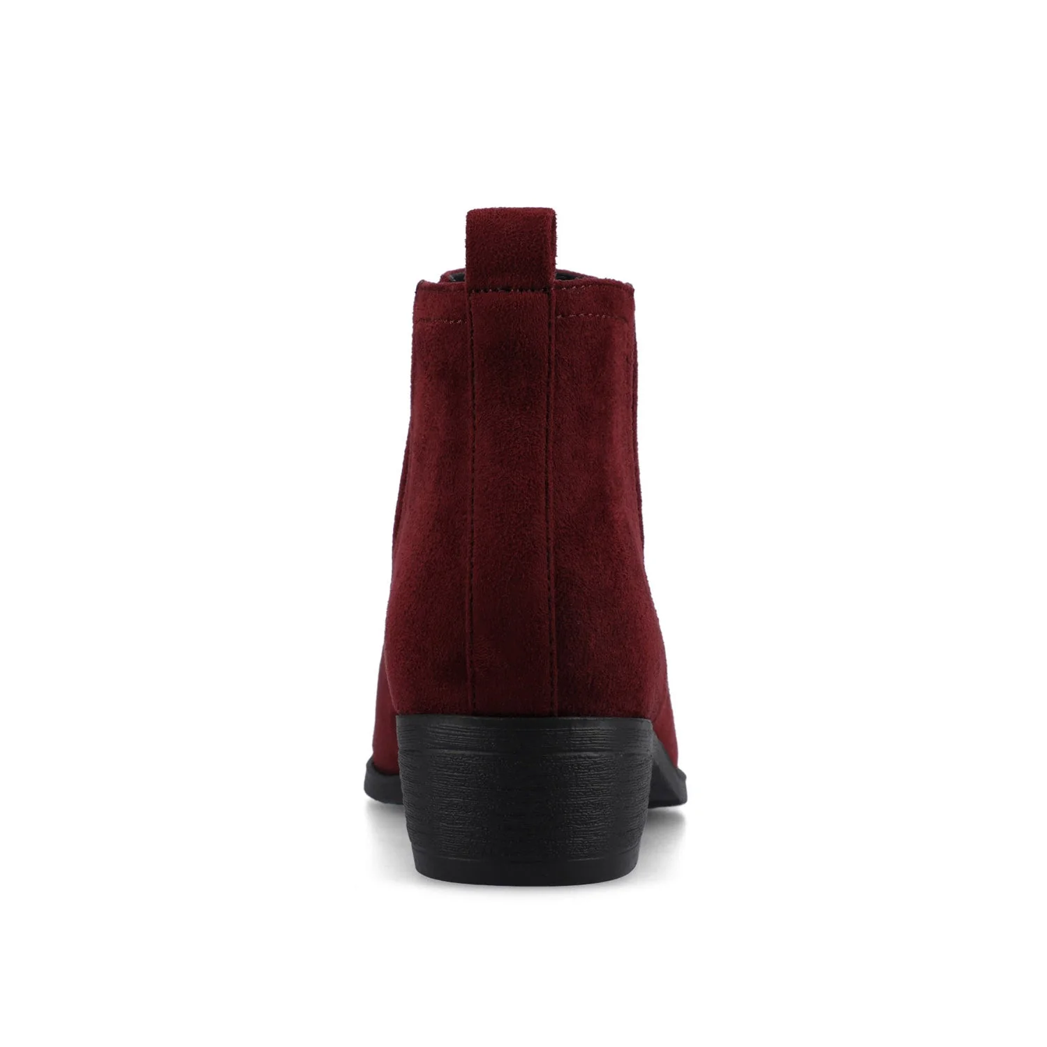 RIMI BLOCK HEELED BOOTIES IN FAUX SUEDE - Oxblood - Image 6