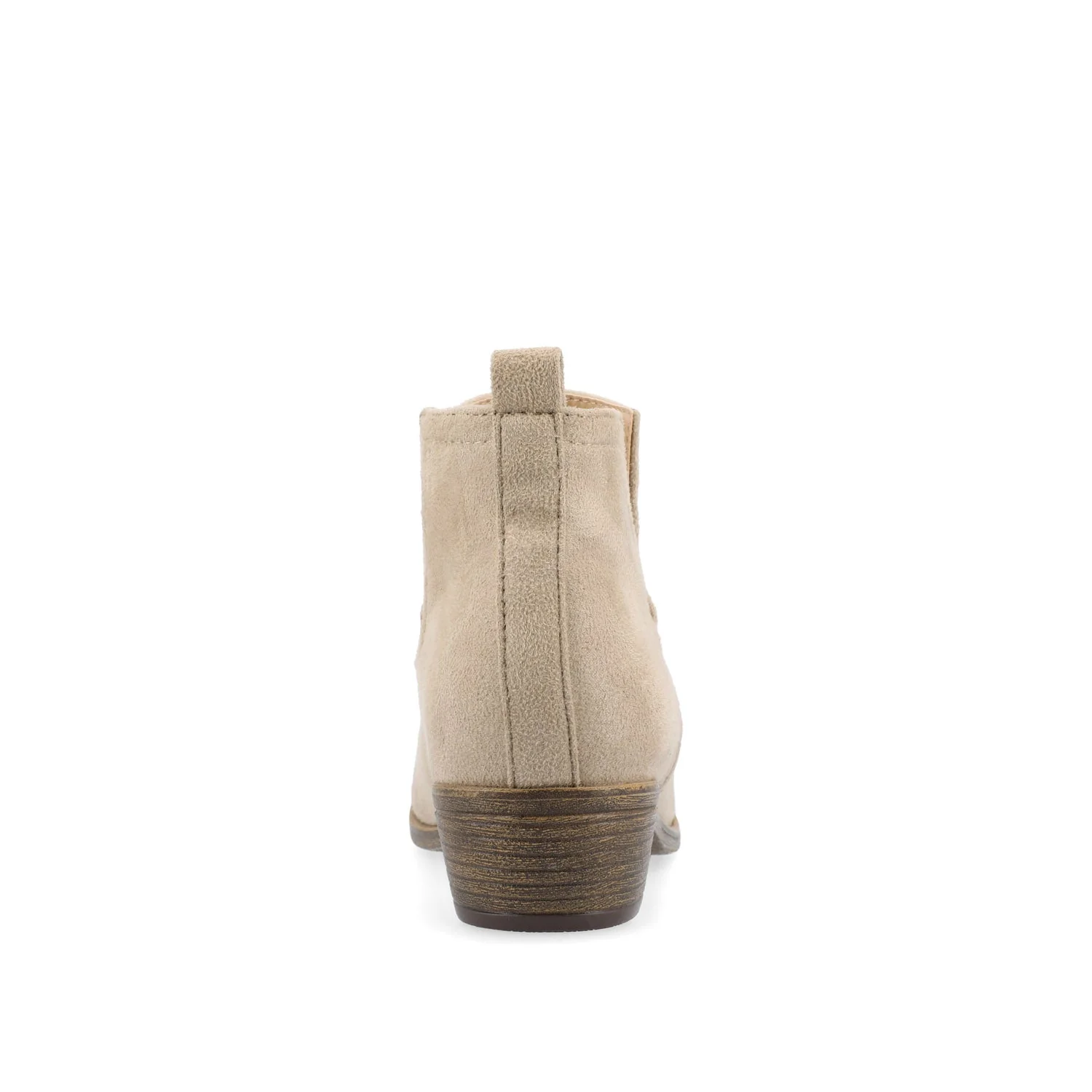 RIMI BLOCK HEELED BOOTIES IN FAUX SUEDE - Stone - Image 7