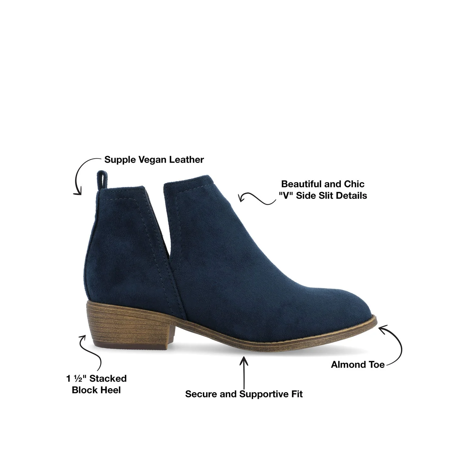 RIMI BLOCK HEELED BOOTIES IN WIDE - Blue - Image 2