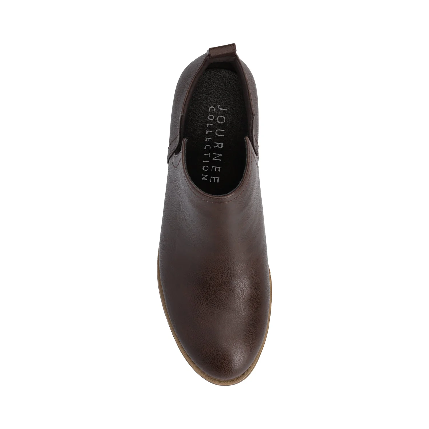 RIMI BLOCK HEELED BOOTIES IN WIDE - Brown PU - Image 4