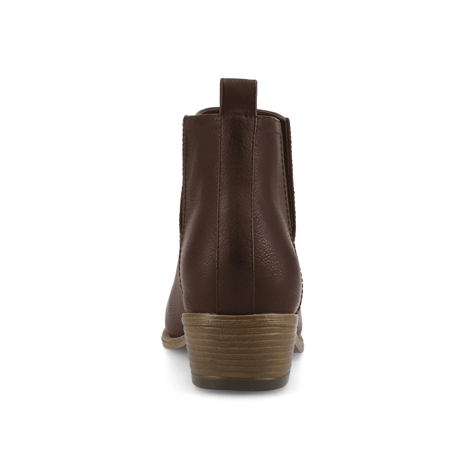 RIMI BLOCK HEELED BOOTIES IN WIDE - Brown PU - Image 6