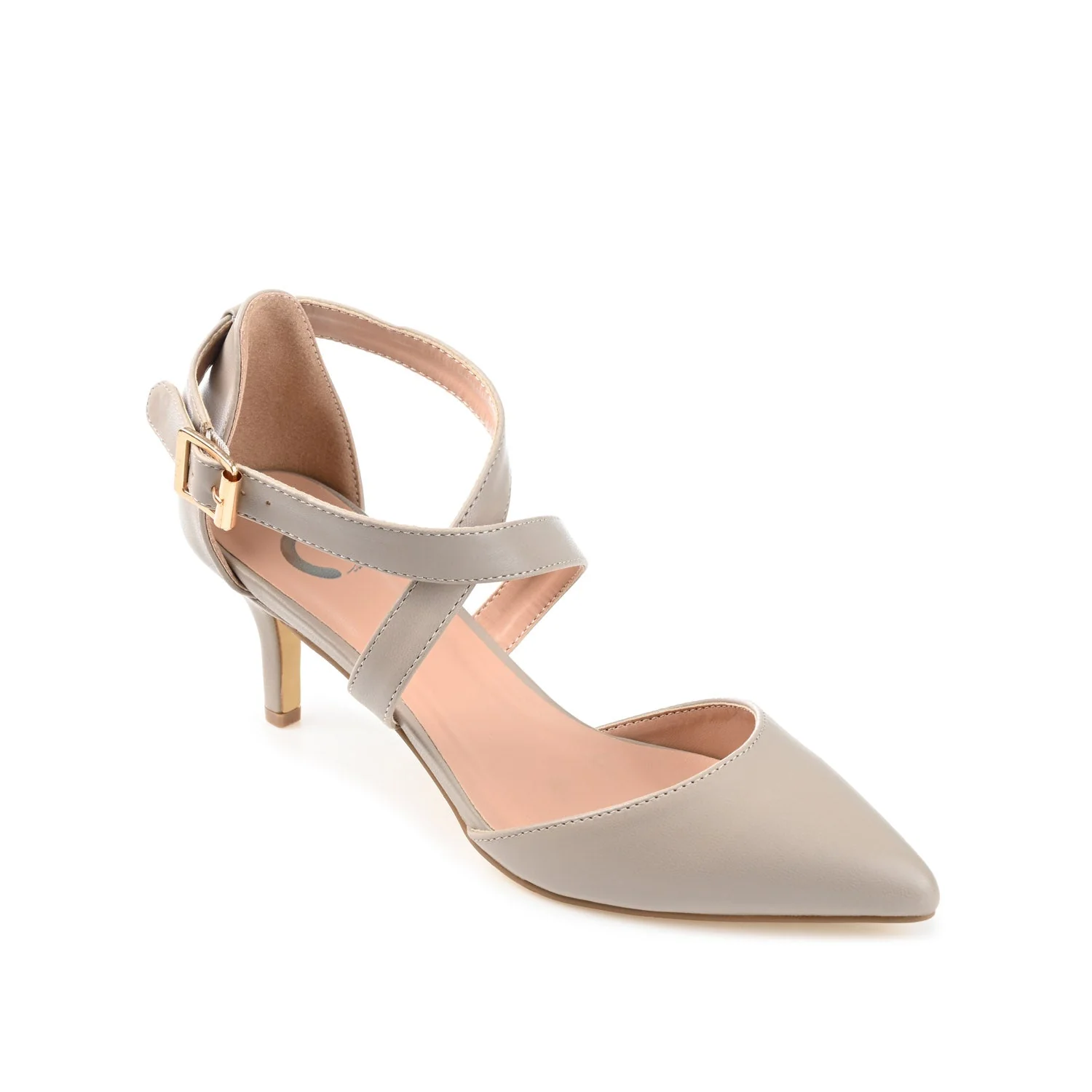 RIVA STILETTO PUMP HEELS IN VEGAN LEATHER - Grey - Image 2