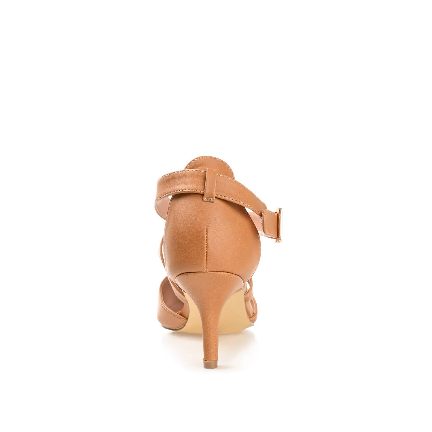 RIVA STILETTO PUMP HEELS IN VEGAN LEATHER - Tan - Image 7