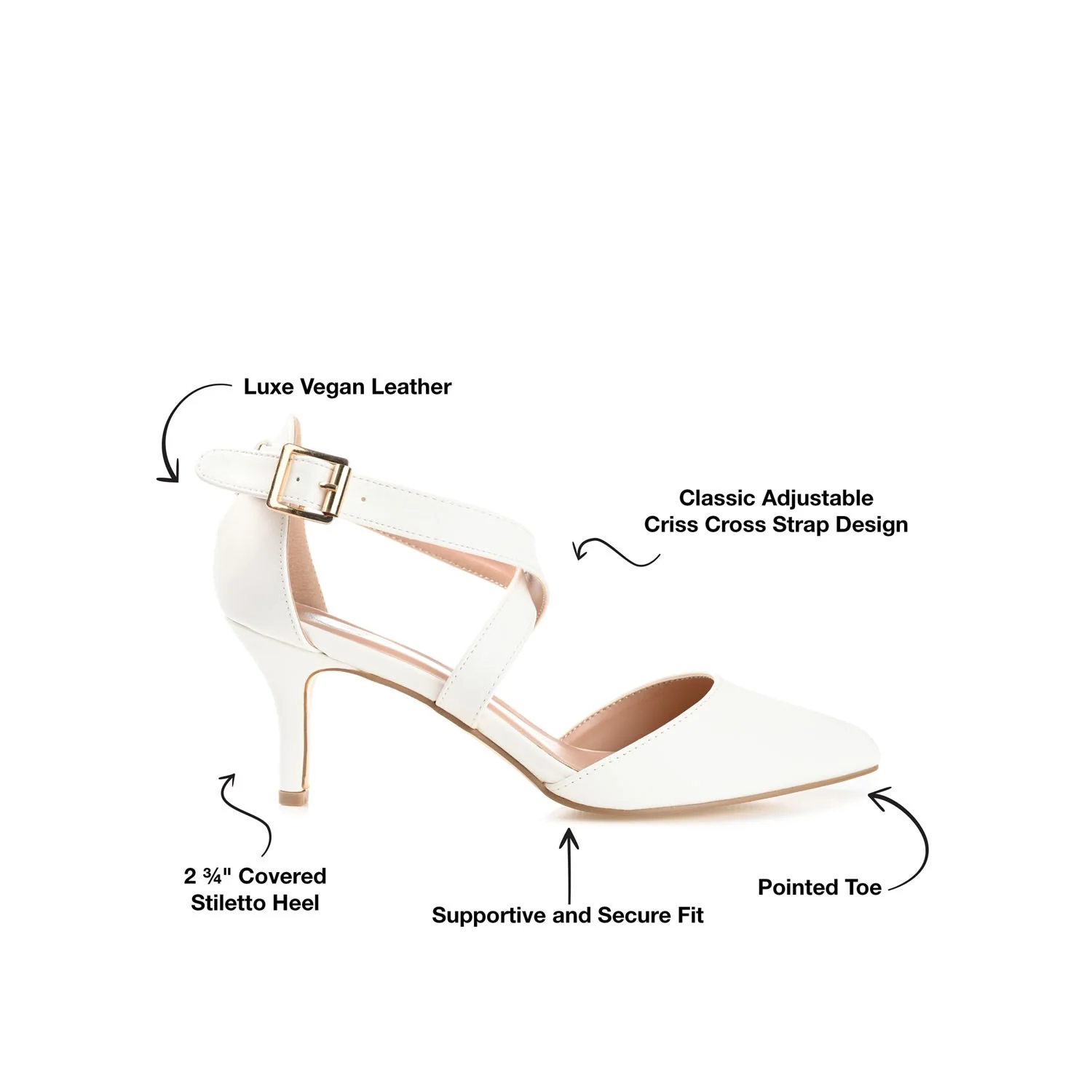 RIVA STILETTO PUMP HEELS IN WIDE - White - Image 9