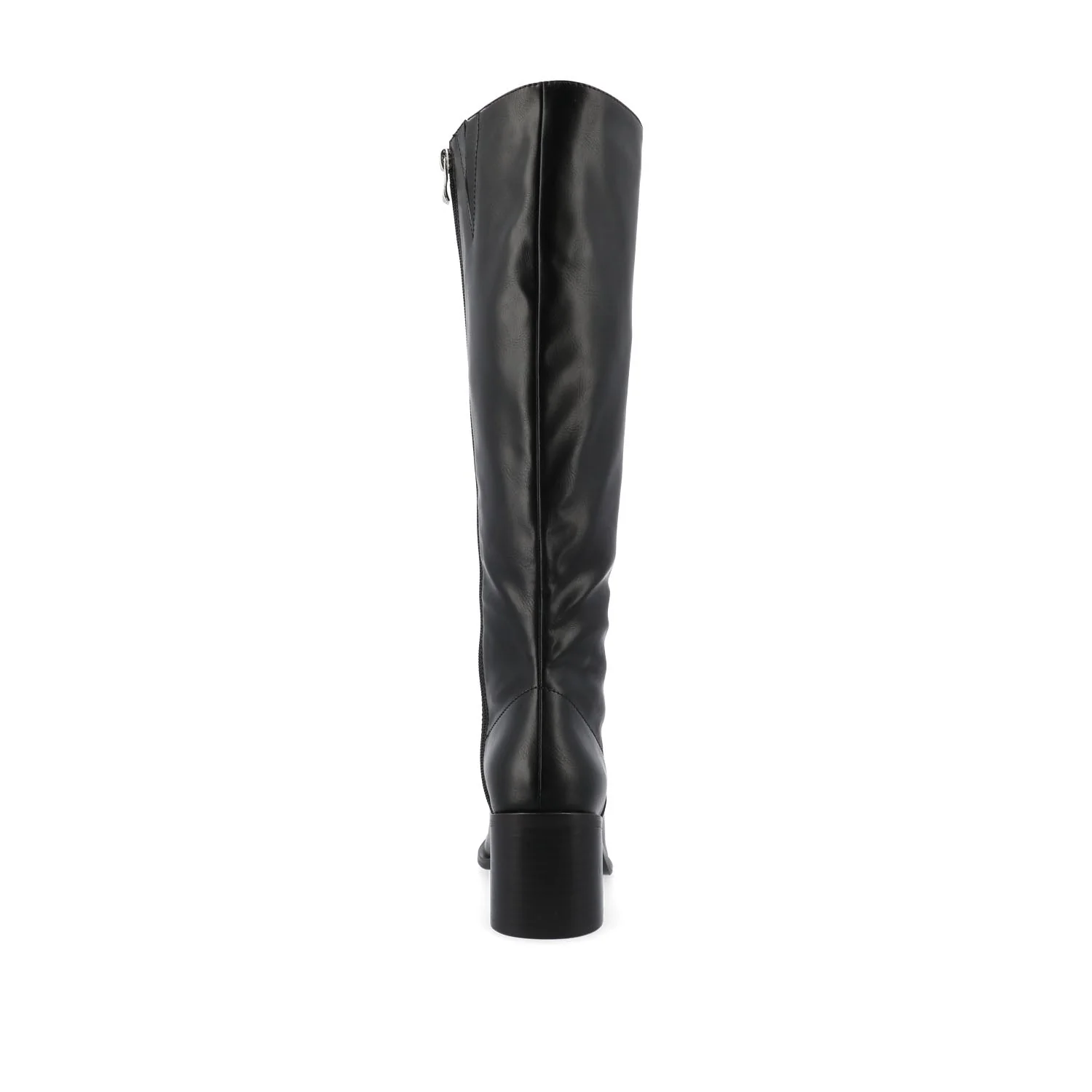 ROMILLY KNEE HIGH BOOTS IN VEGAN LEATHER - Black - Image 6