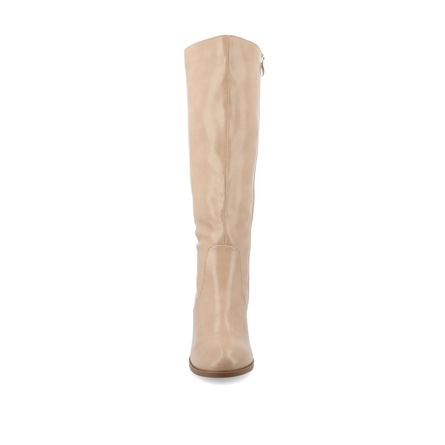 ROMILLY KNEE HIGH BOOTS IN VEGAN LEATHER - Tan - Image 5