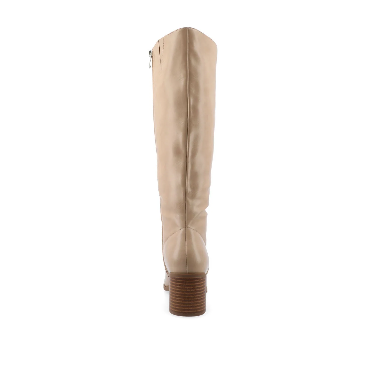 ROMILLY KNEE HIGH BOOTS IN VEGAN LEATHER - Tan - Image 7