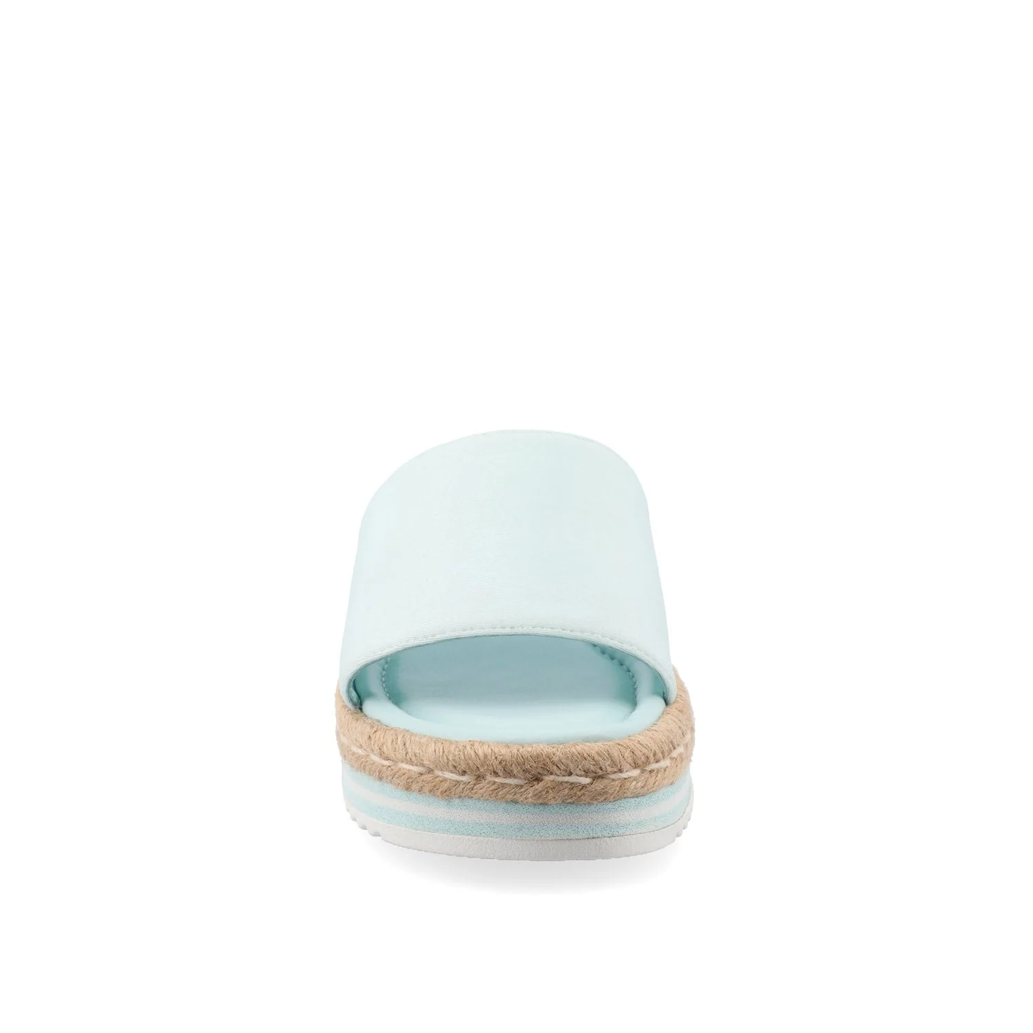 ROSEY ESPADRILLE WEDGE HEELED SLIDE SANDALS IN STATEMENT - Blue - Image 5