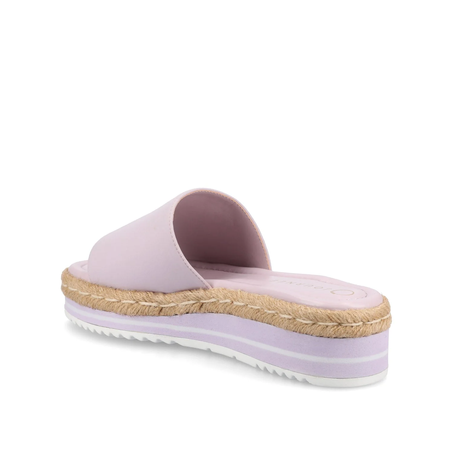 ROSEY ESPADRILLE WEDGE HEELED SLIDE SANDALS IN STATEMENT - Lilac - Image 4