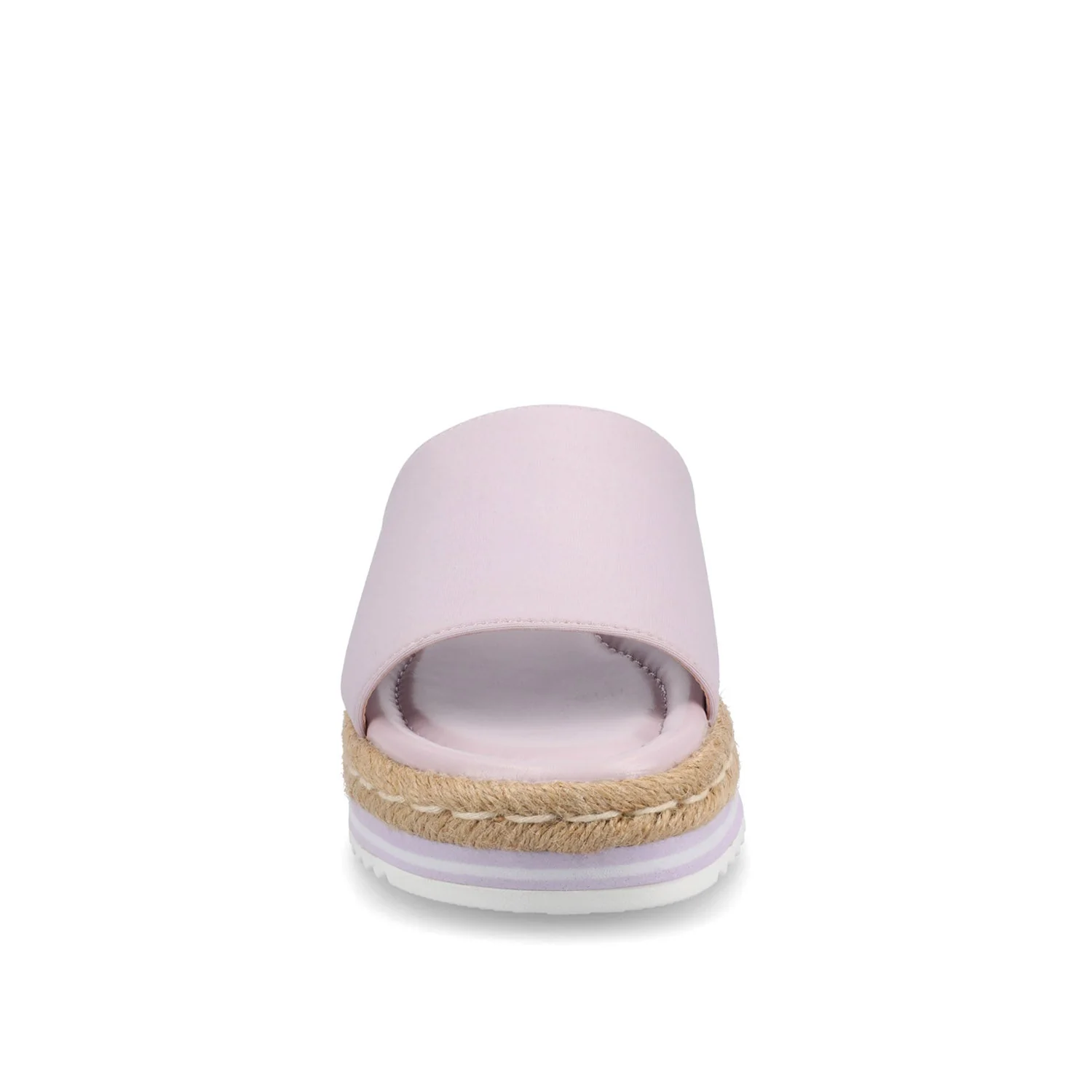 ROSEY ESPADRILLE WEDGE HEELED SLIDE SANDALS IN STATEMENT - Lilac - Image 5