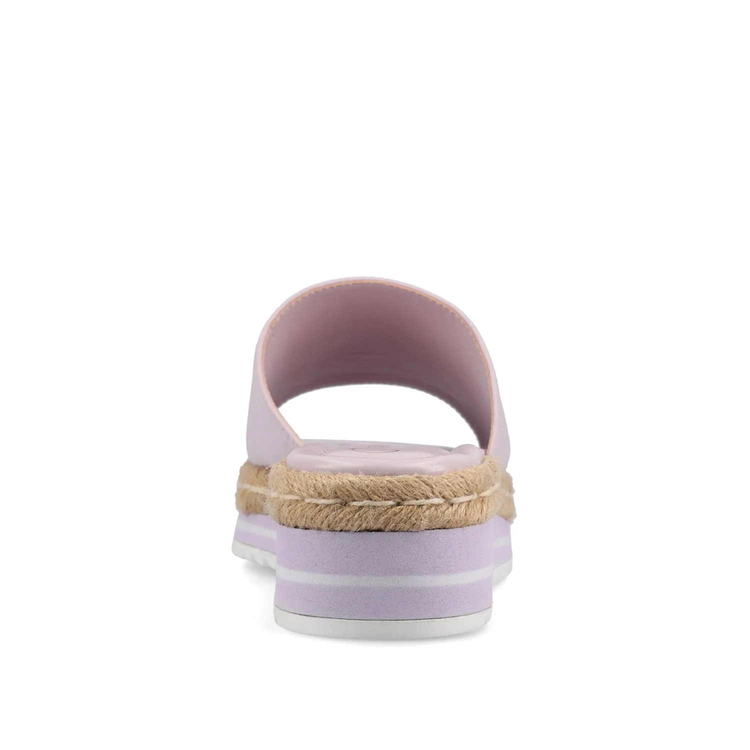 ROSEY ESPADRILLE WEDGE HEELED SLIDE SANDALS IN STATEMENT - Lilac - Image 7