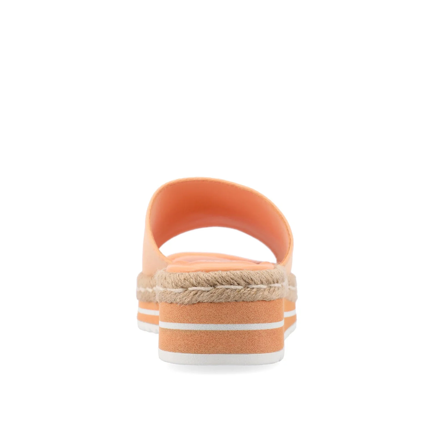 ROSEY ESPADRILLE WEDGE HEELED SLIDE SANDALS IN STATEMENT - Peach - Image 7