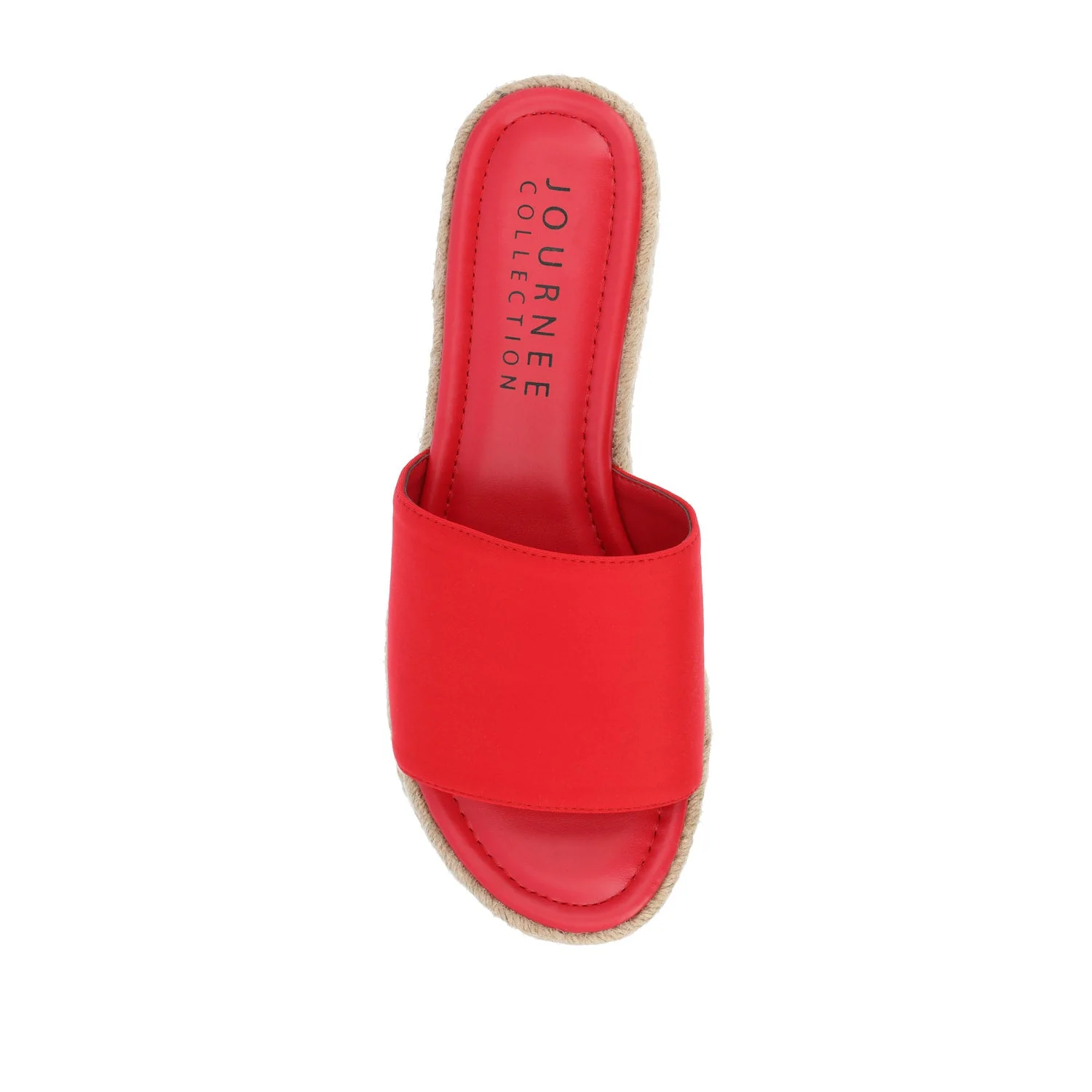 ROSEY ESPADRILLE WEDGE HEELED SLIDE SANDALS - Red - Image 6
