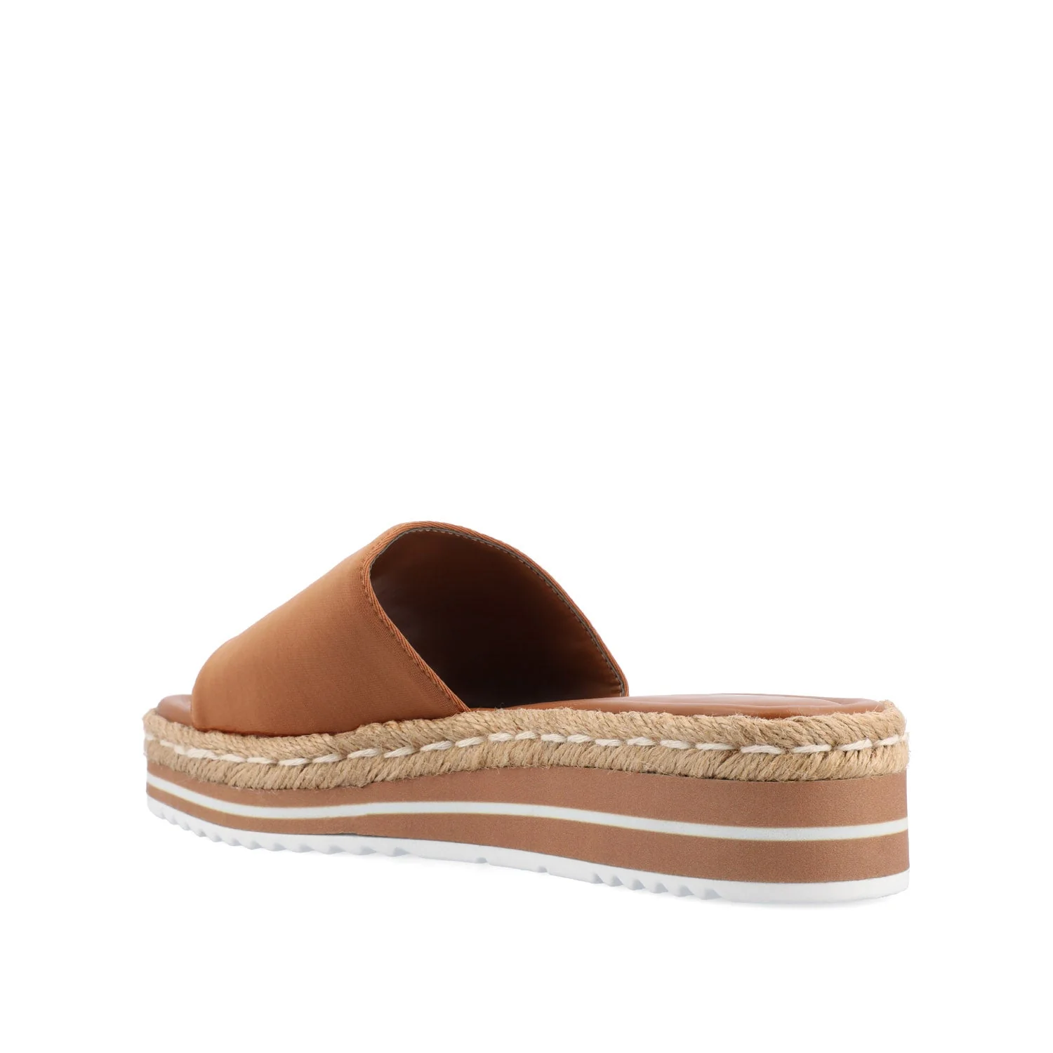 ROSEY ESPADRILLE WEDGE HEELED SLIDE SANDALS - Tan - Image 4