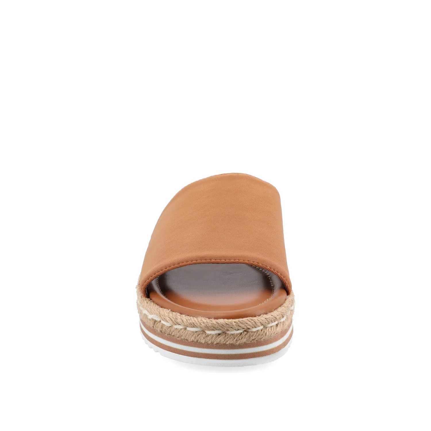 ROSEY ESPADRILLE WEDGE HEELED SLIDE SANDALS - Tan - Image 5