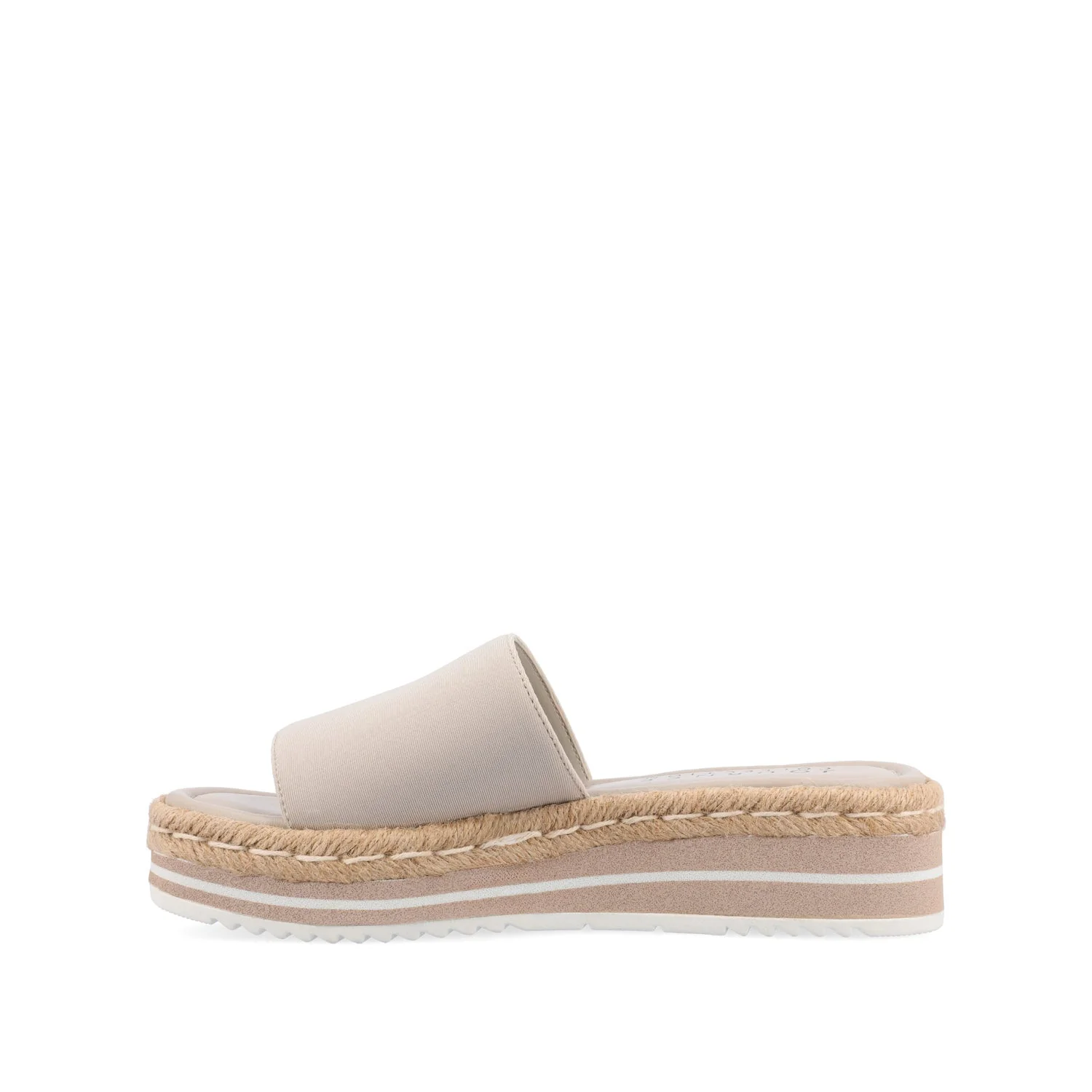 ROSEY ESPADRILLE WEDGE HEELED SLIDE SANDALS - Taupe - Image 3