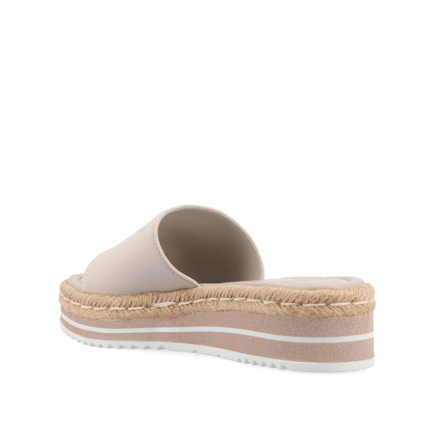 ROSEY ESPADRILLE WEDGE HEELED SLIDE SANDALS - Taupe - Image 4
