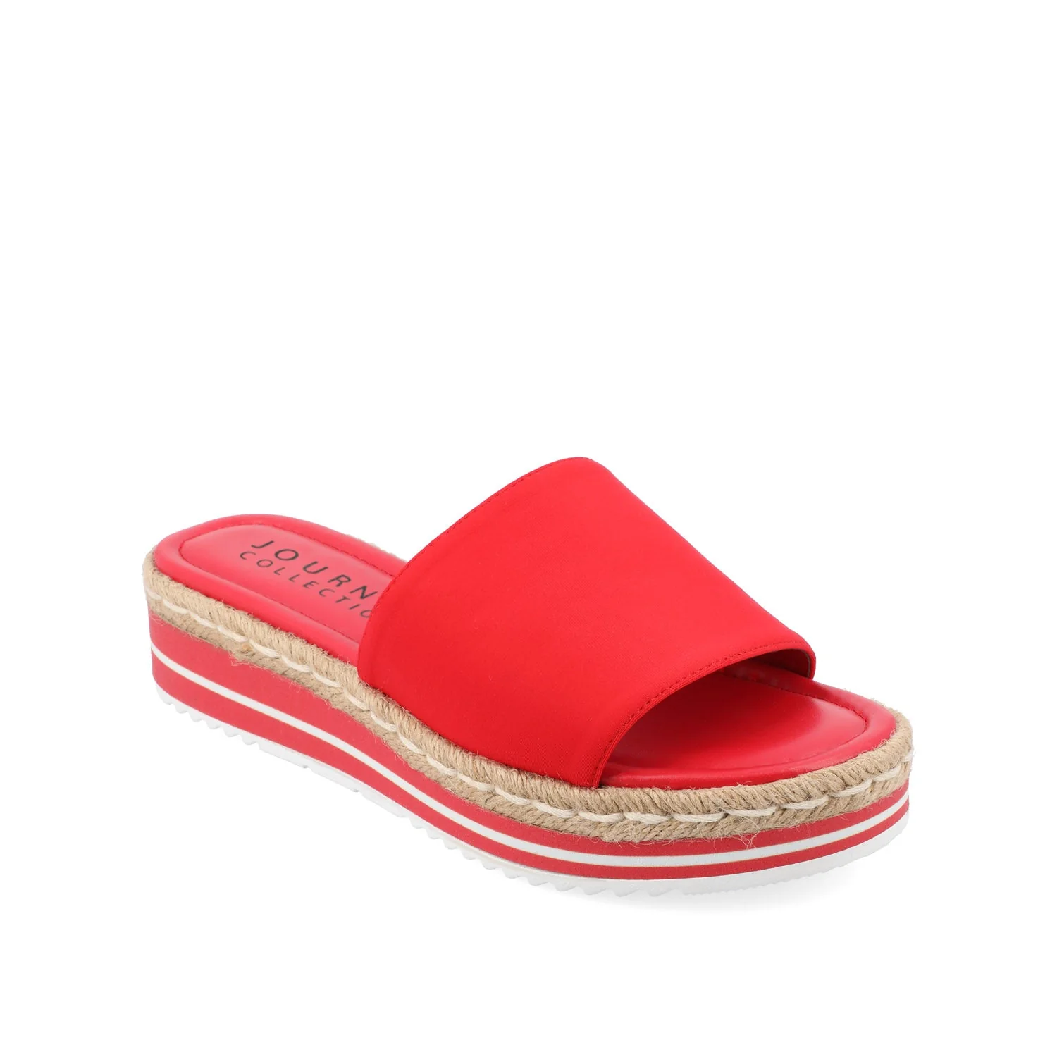 ROSEY ESPADRILLE WEDGE HEEL SANDALS IN WIDE - Red - Image 2
