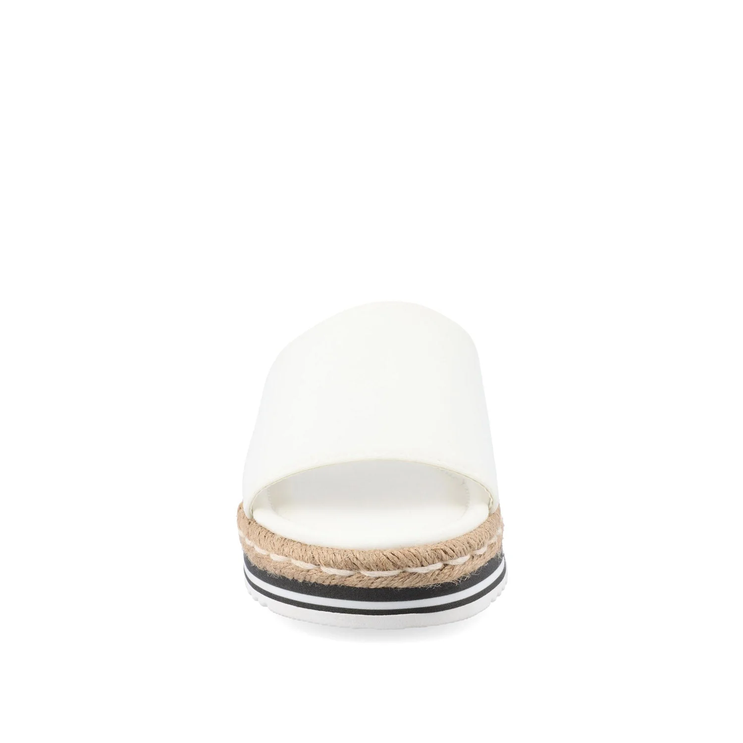 ROSEY ESPADRILLE WEDGE HEELED SLIDE SANDALS - White - Image 5