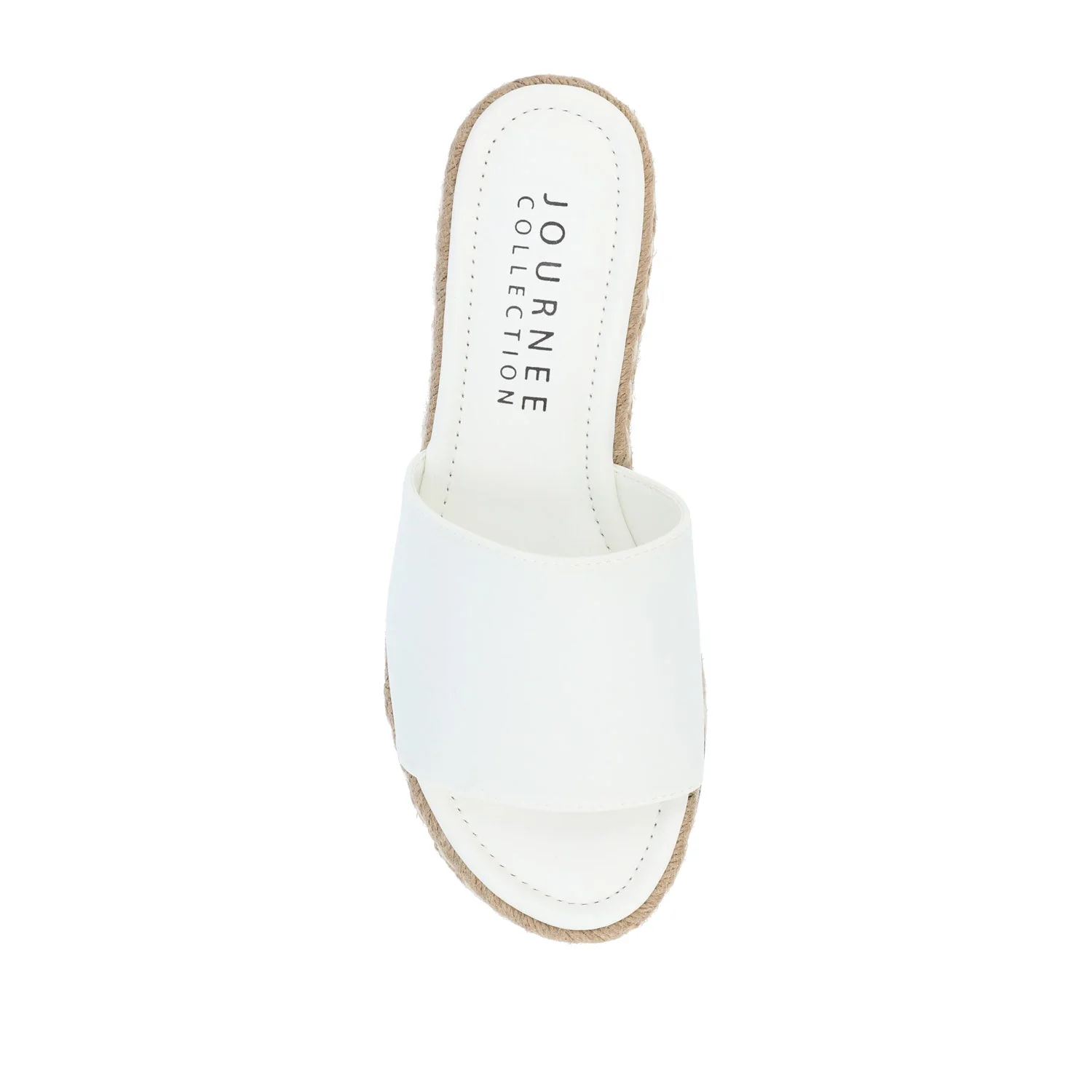 ROSEY ESPADRILLE WEDGE HEELED SLIDE SANDALS - White - Image 6