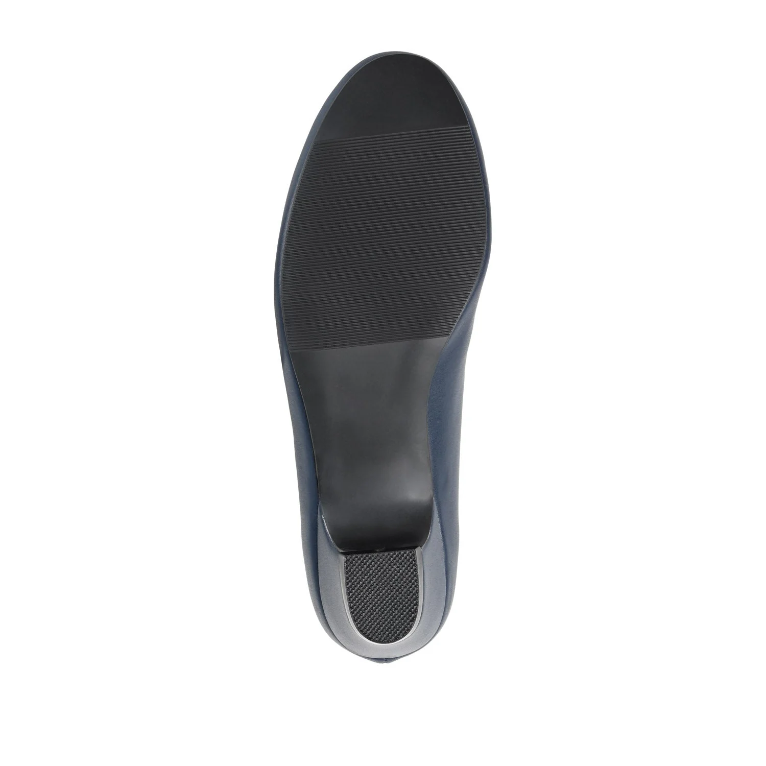 SAAR LOW PUMP HEELS IN VEGAN LEATHER - Navy Nubuck - Image 8
