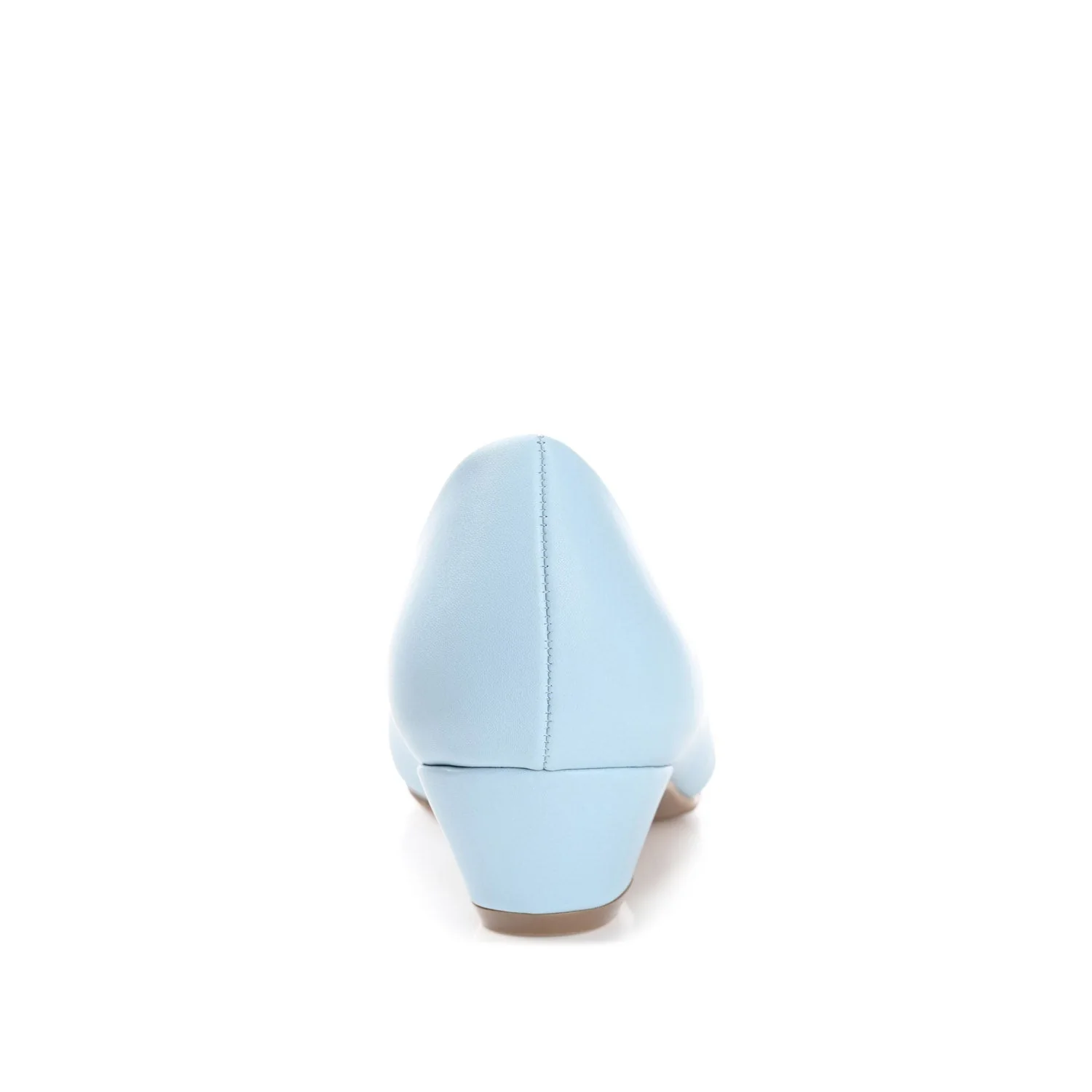 SAAR LOW PUMP HEELS IN NARROW - Light Blue - Image 7